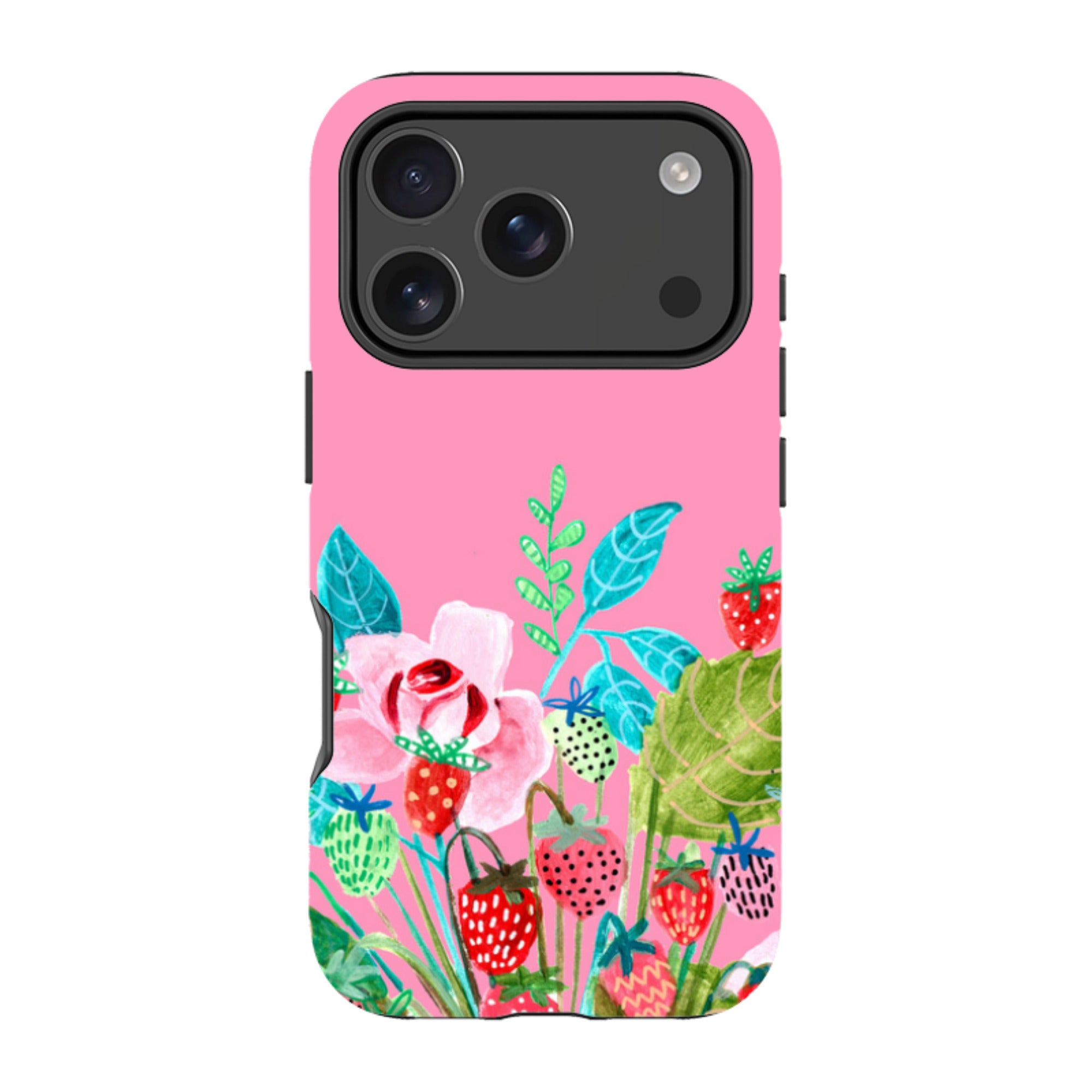 iPhone Tough Case - Pink Colour Floral By Caroline Bonne Muller