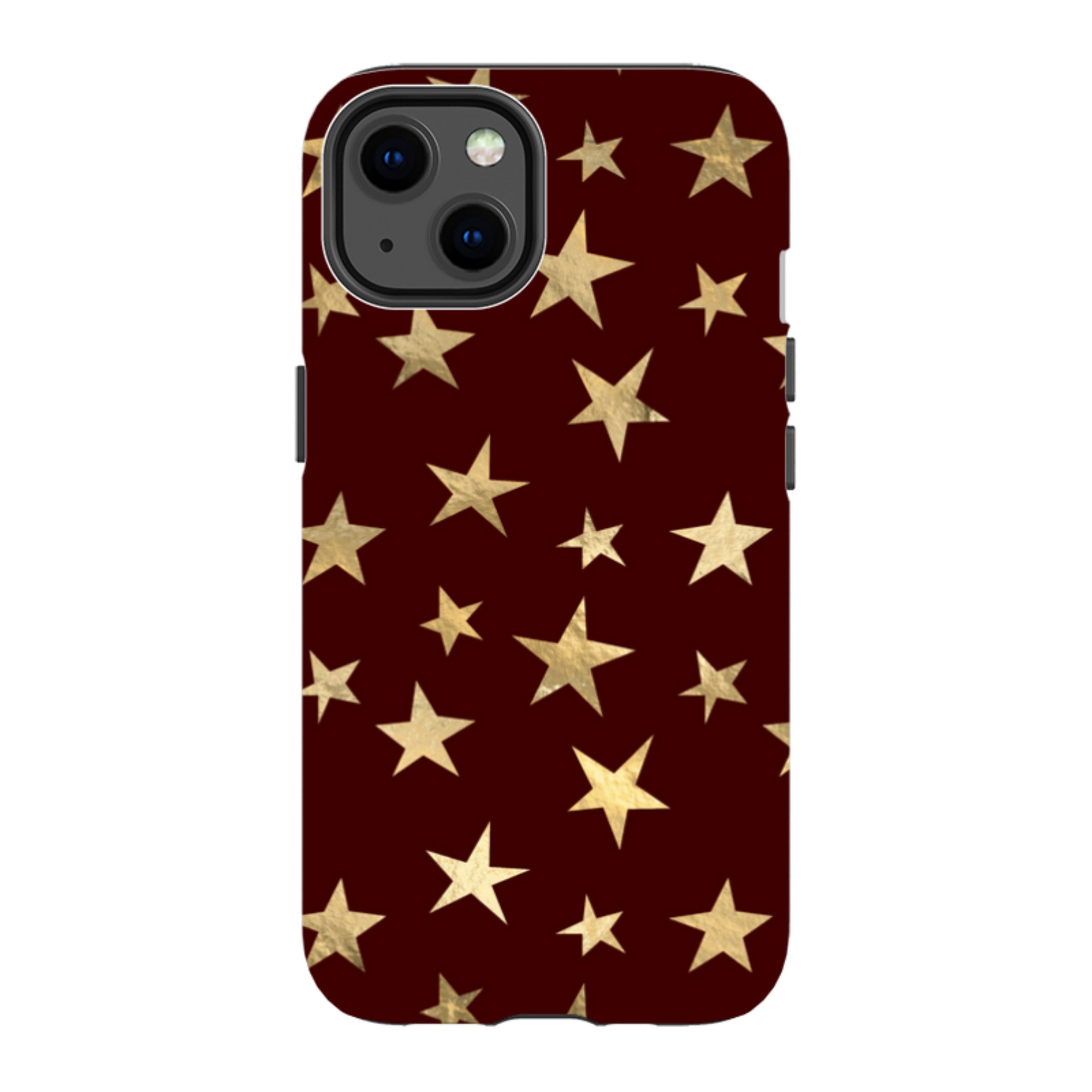 iPhone Tough Case - Brown and Gold Stars