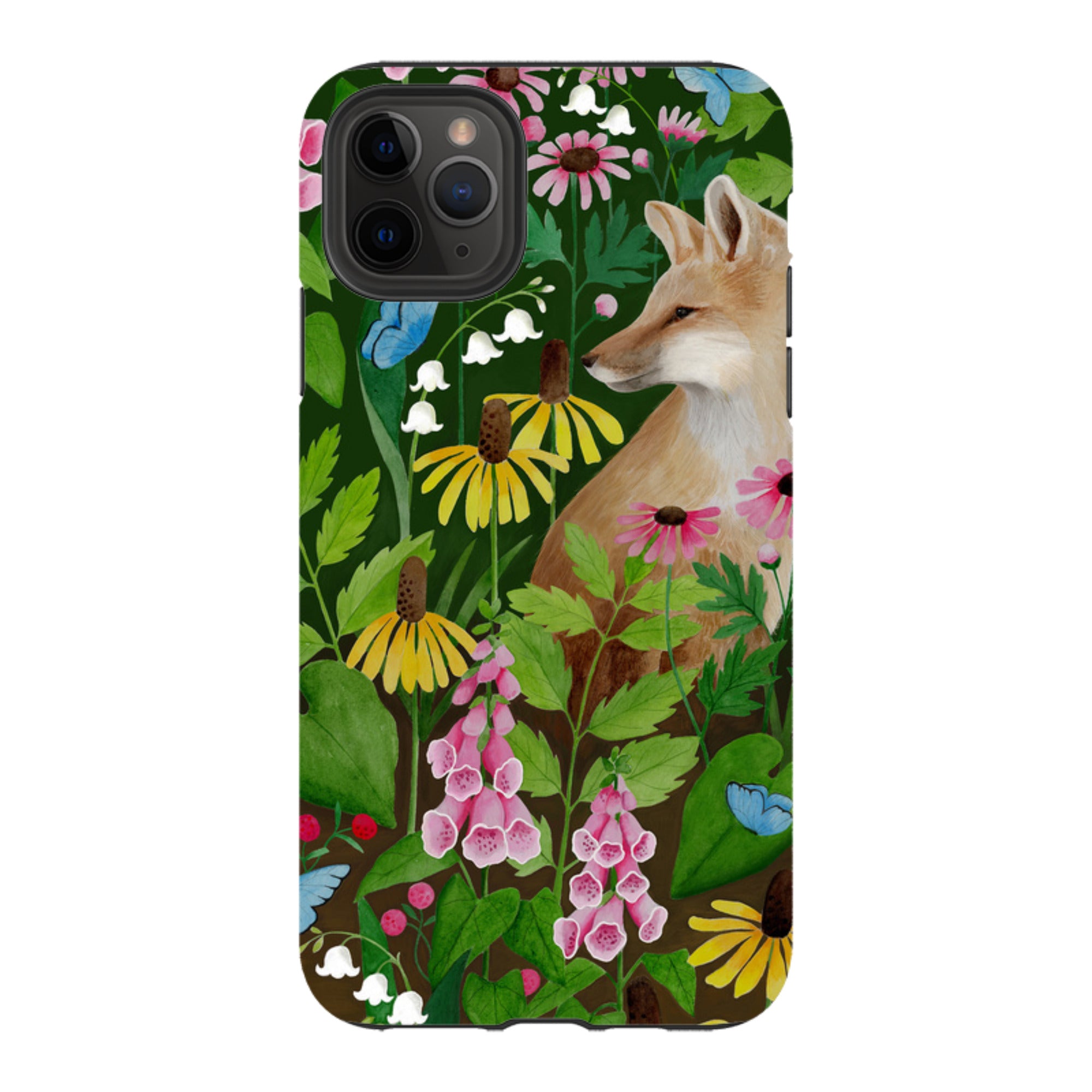 iPhone Tough Case - Fox And Foxgloves By Bex Parkin