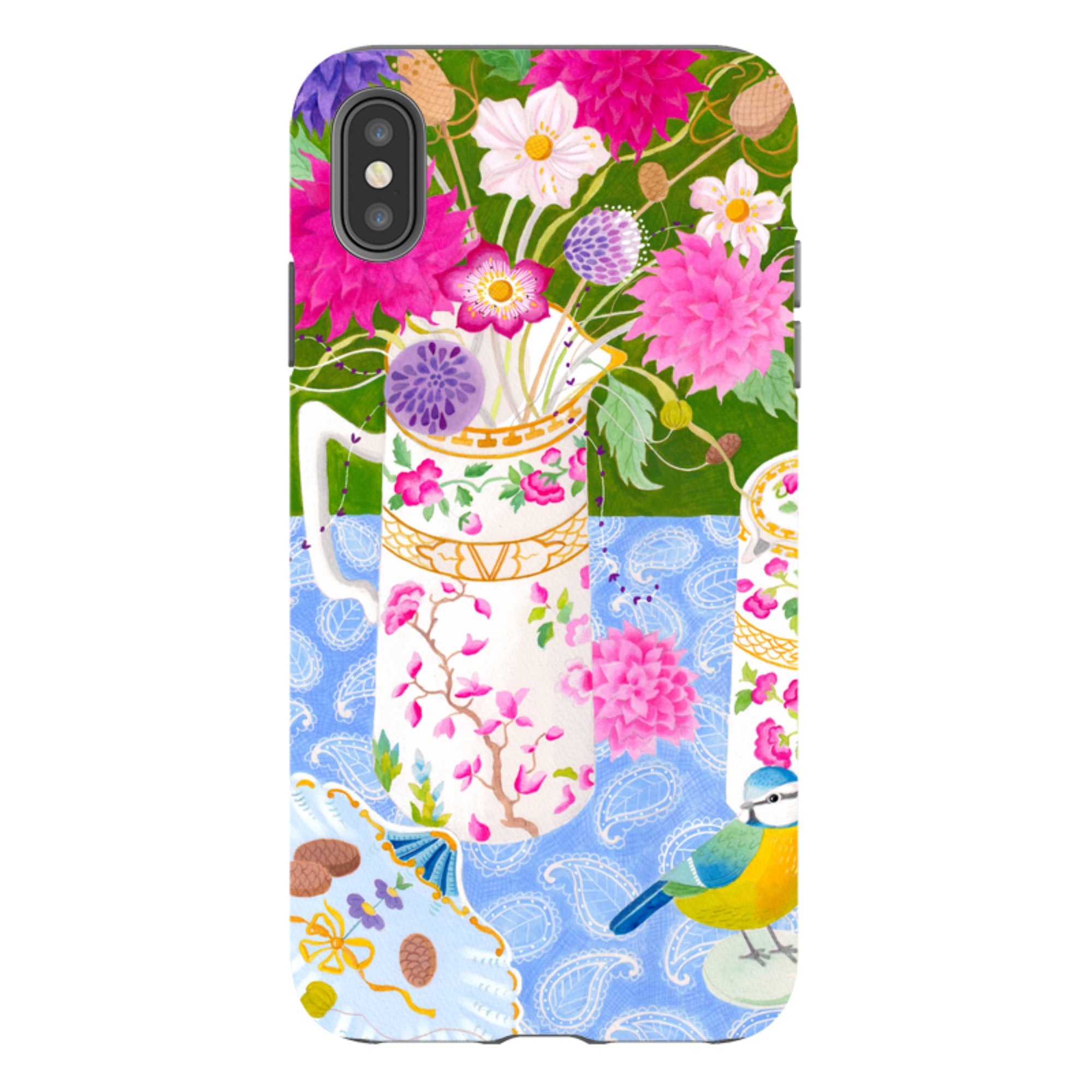 iPhone Tough Case - Dahlias By Bex Parkin