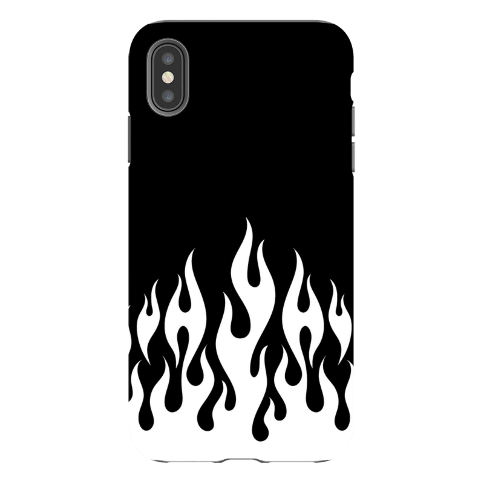 iPhone Tough Case - White Flames