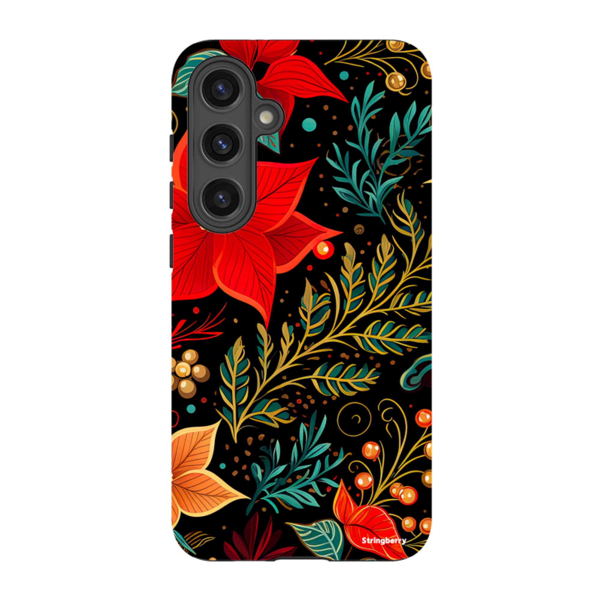 Samsung Tough Case -Red Winter Floral II