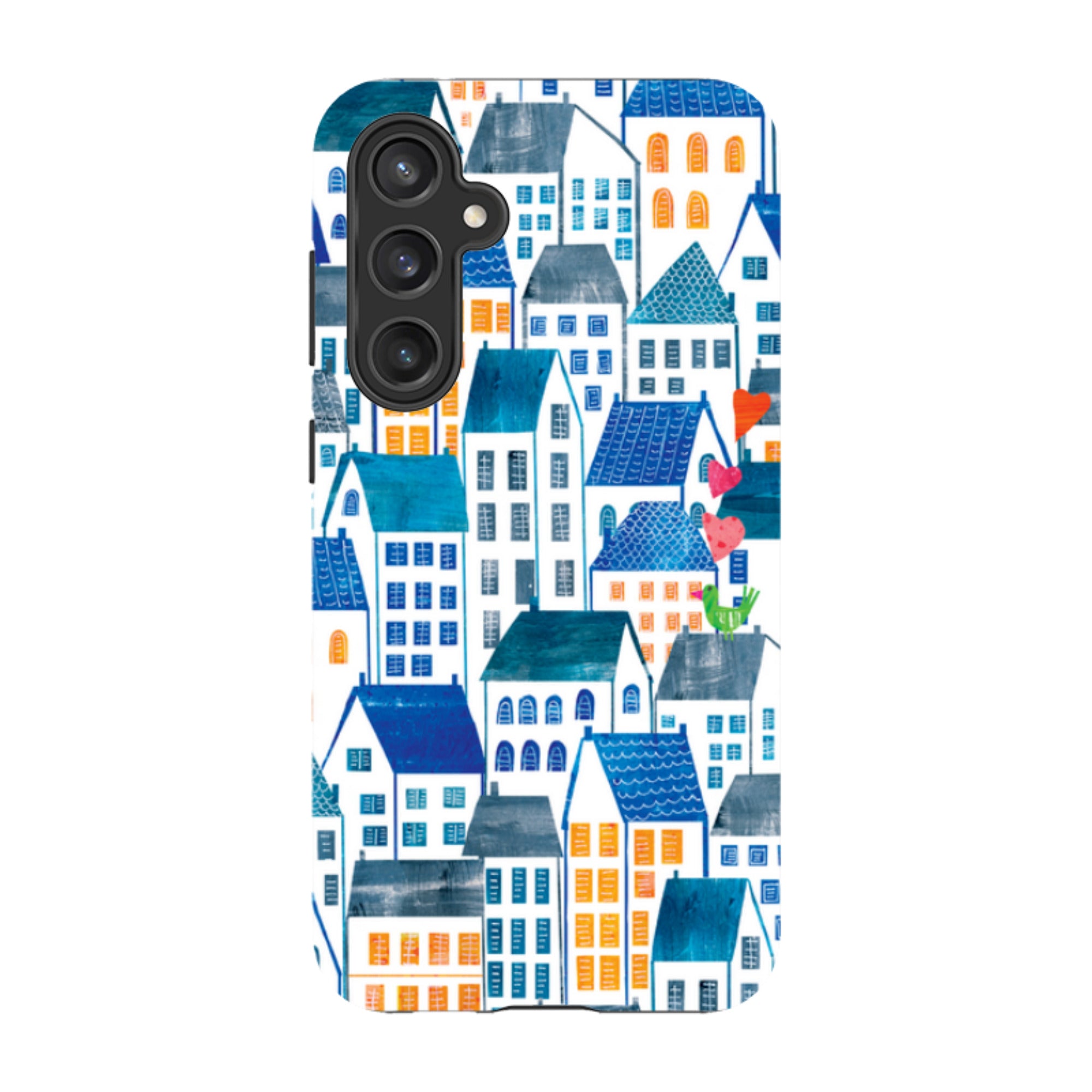 Samsung Tough Case - Blue Rooftop Houses By Tracey English