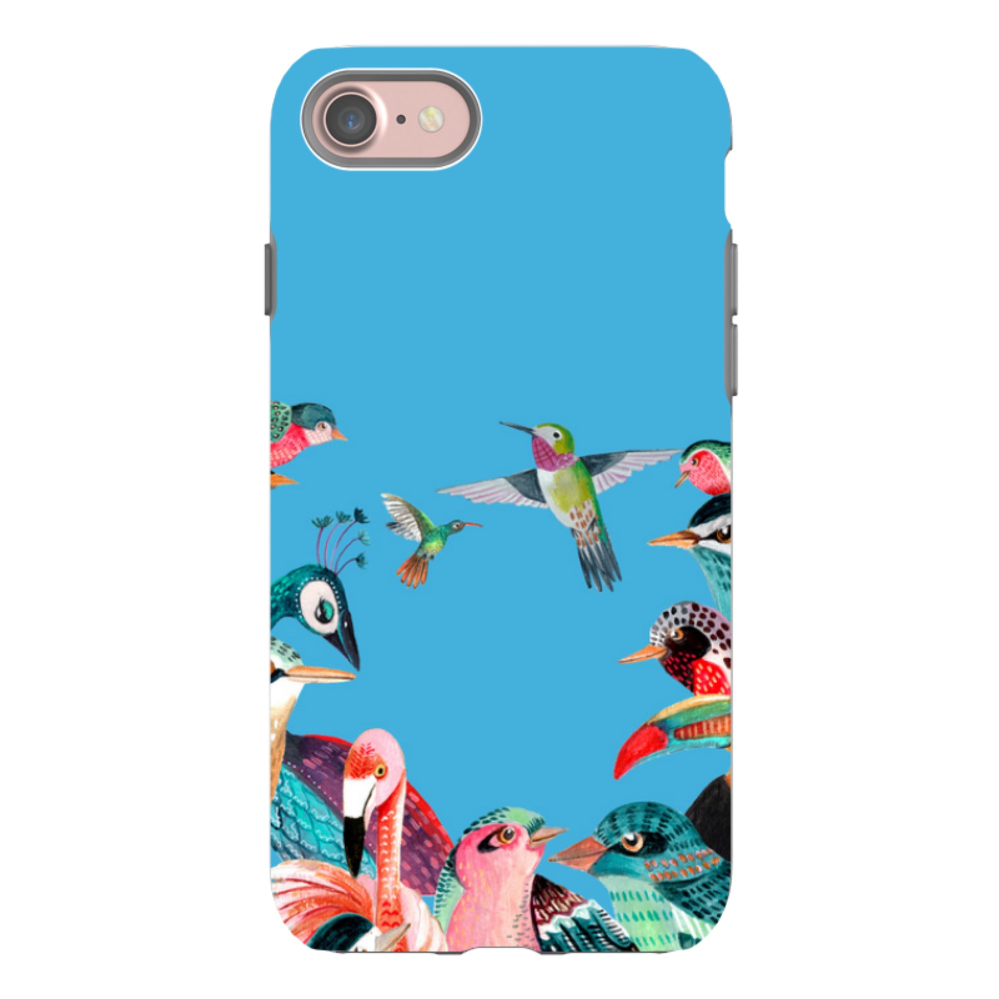 iPhone Tough Case - Blue Birds By Caroline Bonne Muller