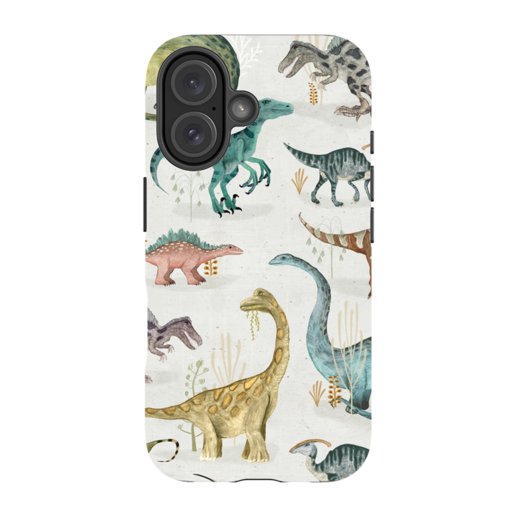 iPhone Tough Case - Dinosaur Pastel By Katherine Quinn