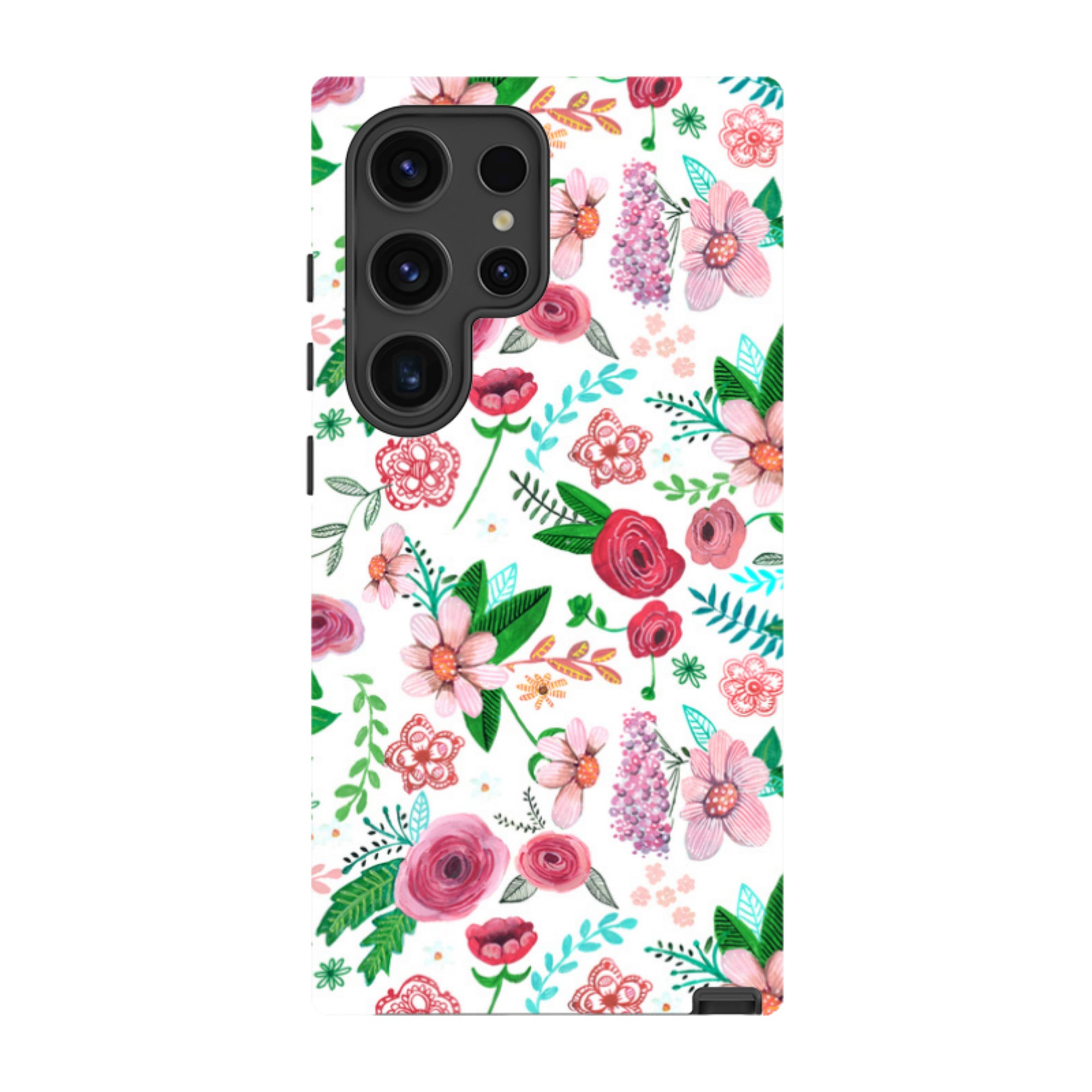 Samsung Tough Case - White Floral By Caroline Bonne Muller