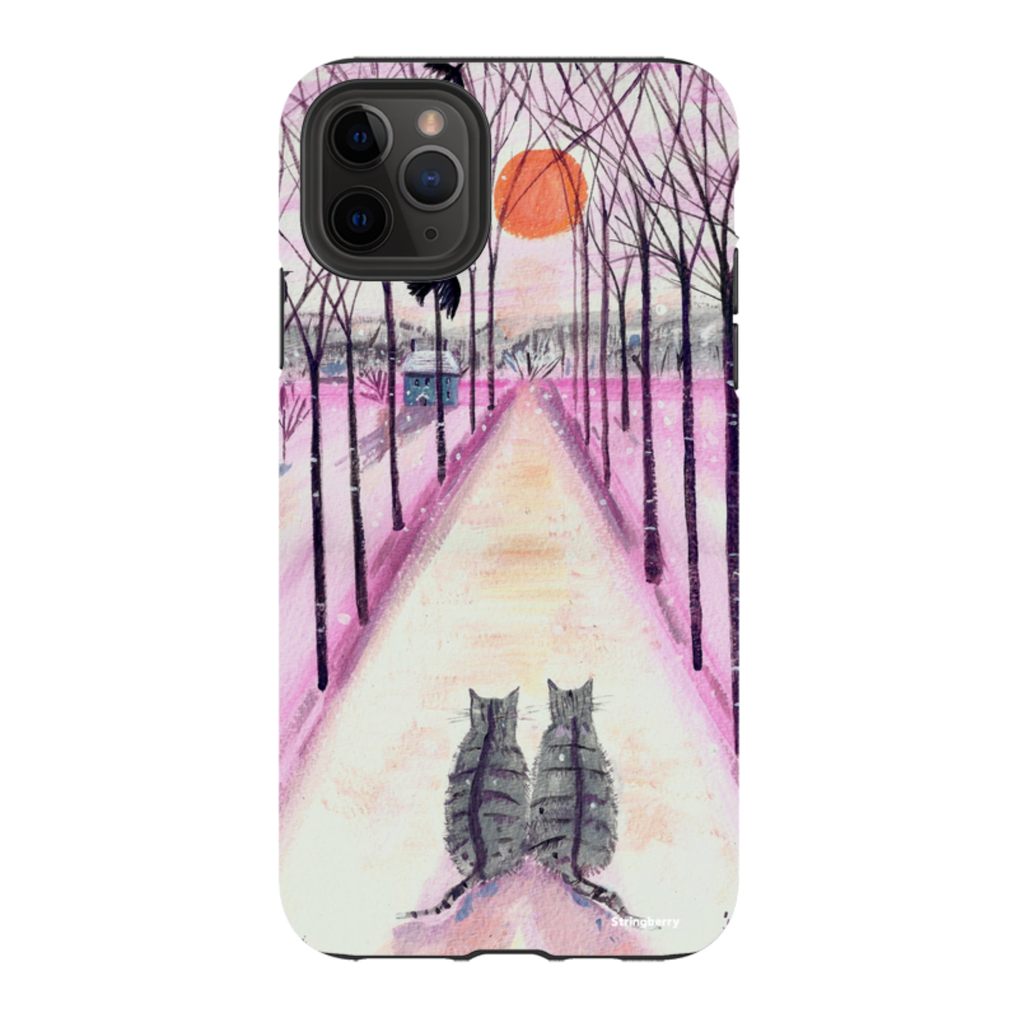 iPhone Tough Case - Winter Cats By Mary Stubberfield