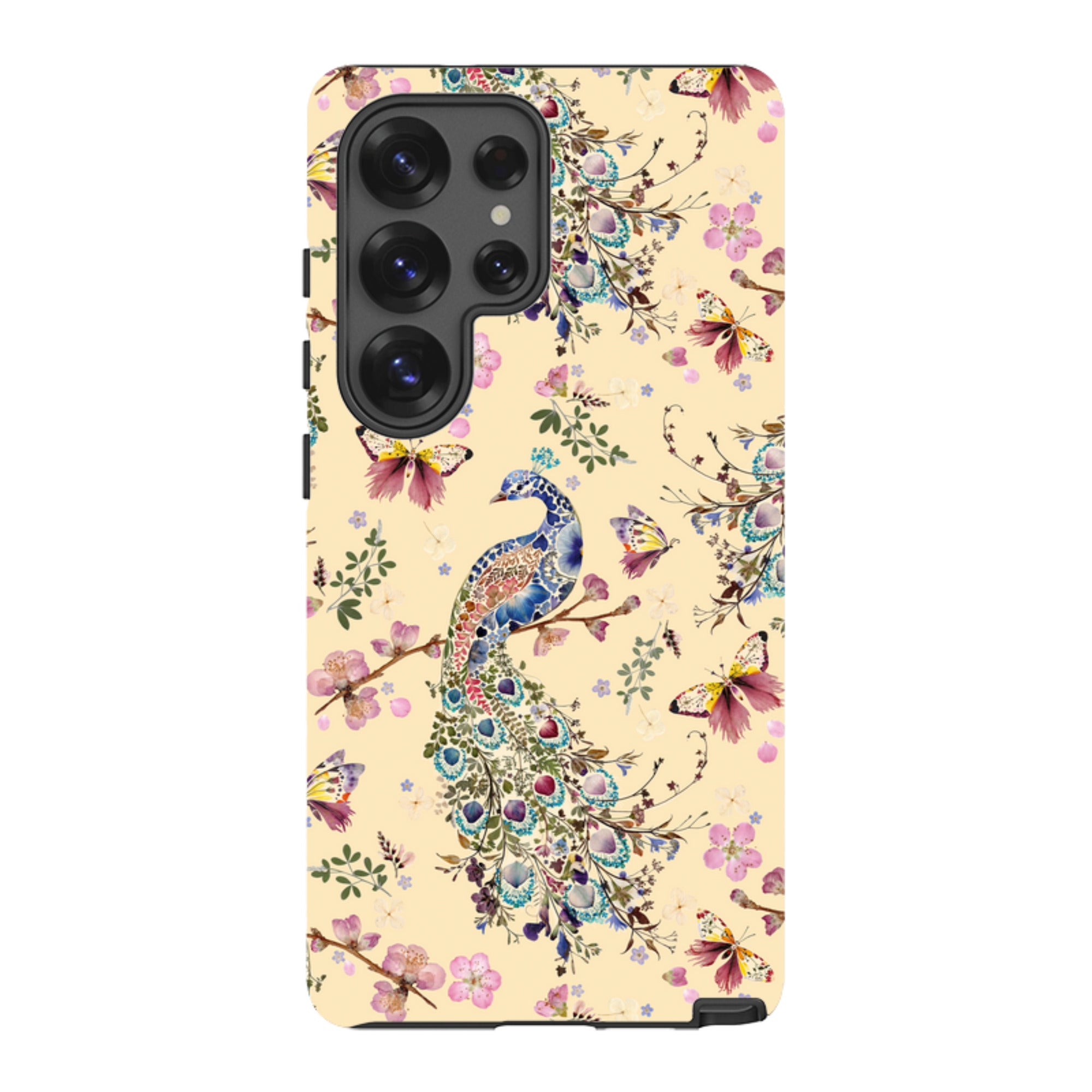 Samsung Tough Case - Peacock and Cherry Blossoms Lilly By Helen Ahpornsiri