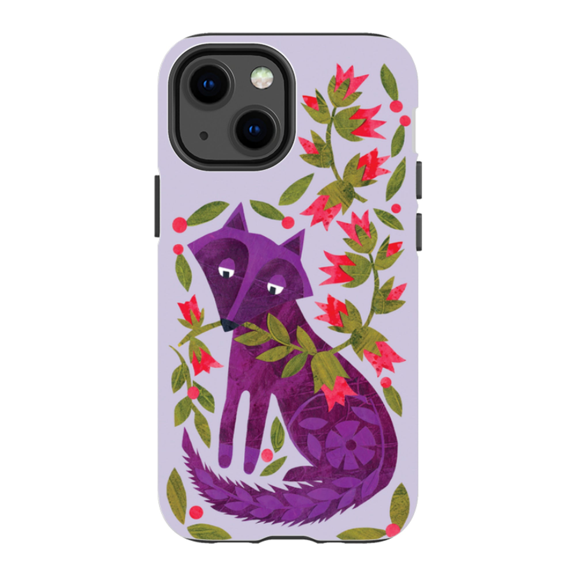 iPhone Tough Case - Purple Foxie By Tracey English