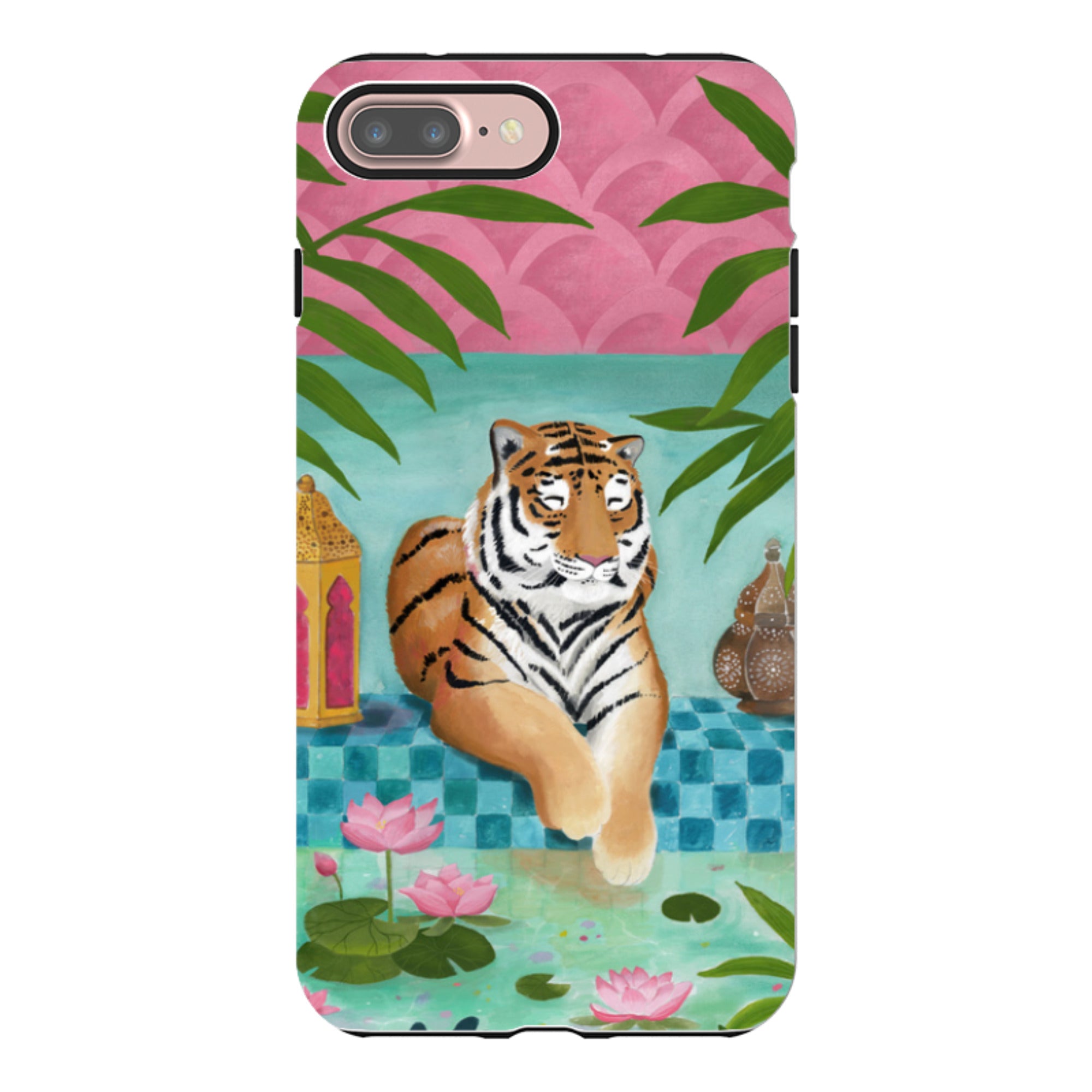 iPhone Tough Case - Lotus Tiger By Bex Parkin