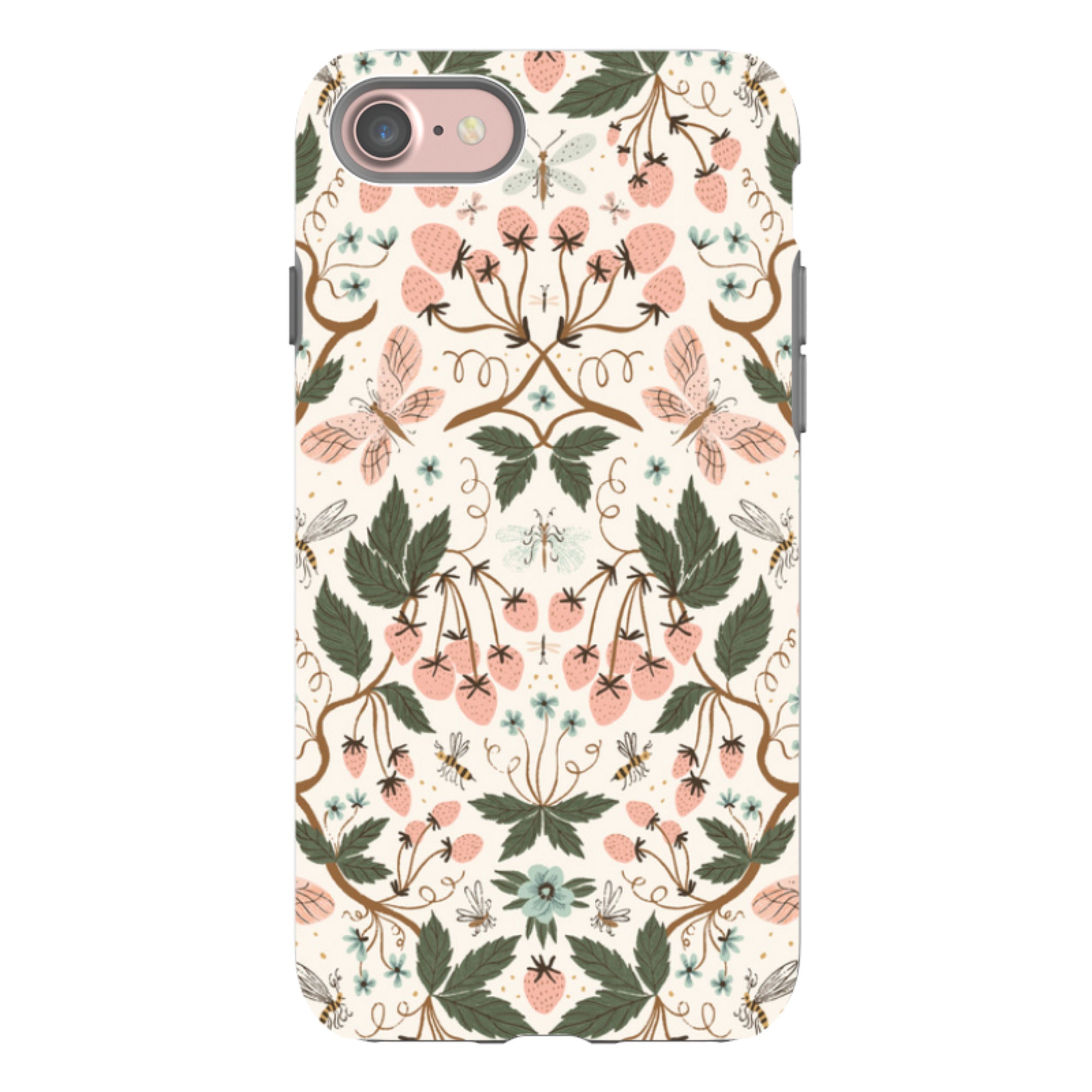 iPhone Tough Case - Bugs And Berries Pattern By Meghann Rader