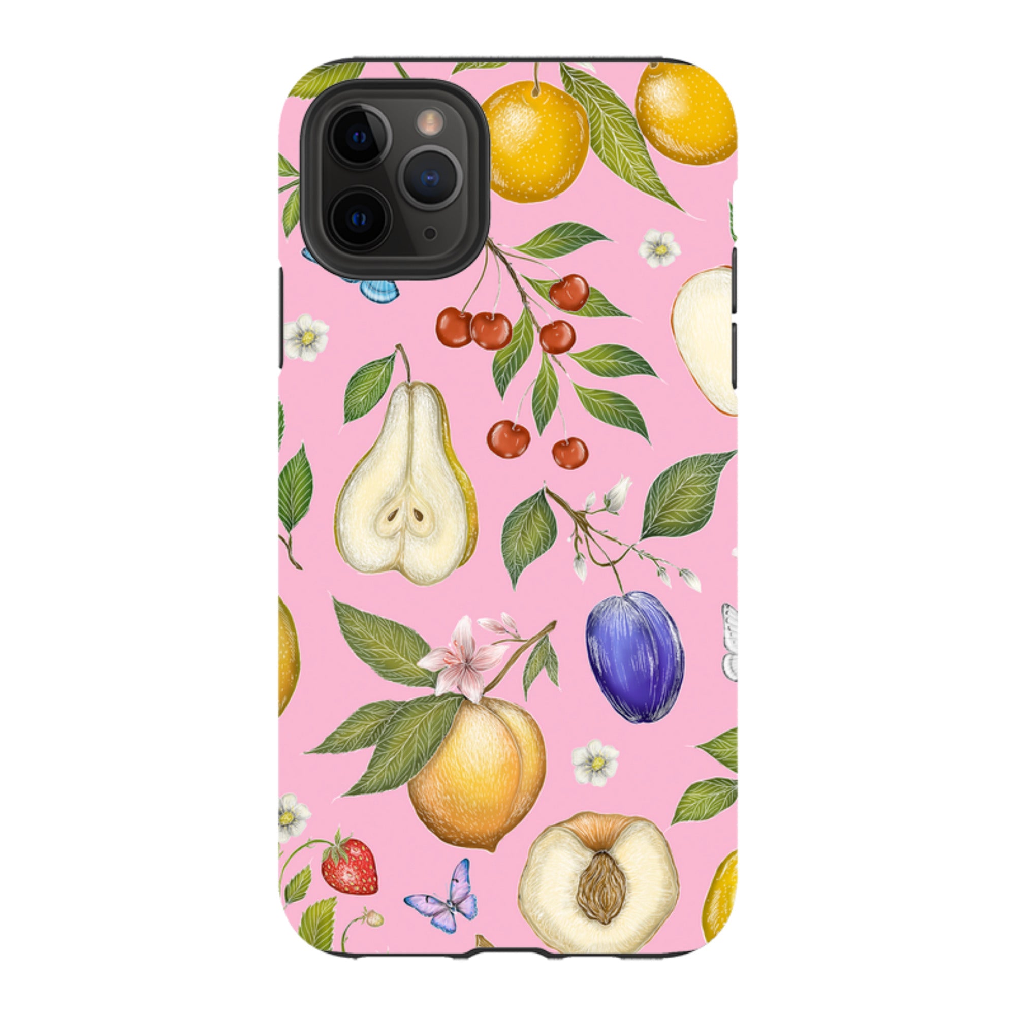 iPhone Tough Case - Pink Fruits By Catherine Rowe
