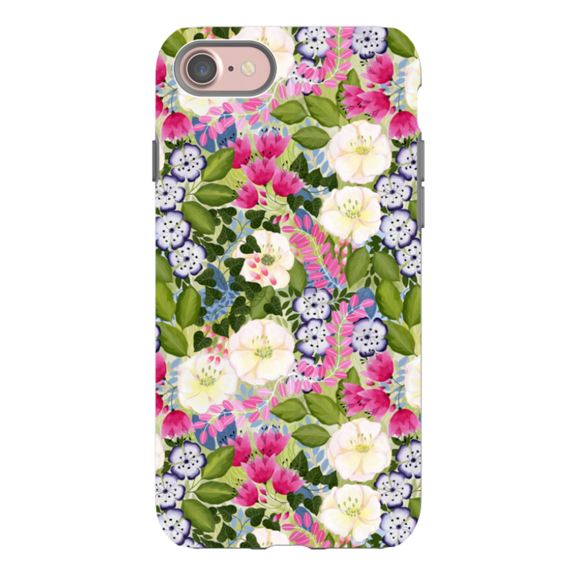 iPhone Tough Case - Pink Flowers By Bex Parkin