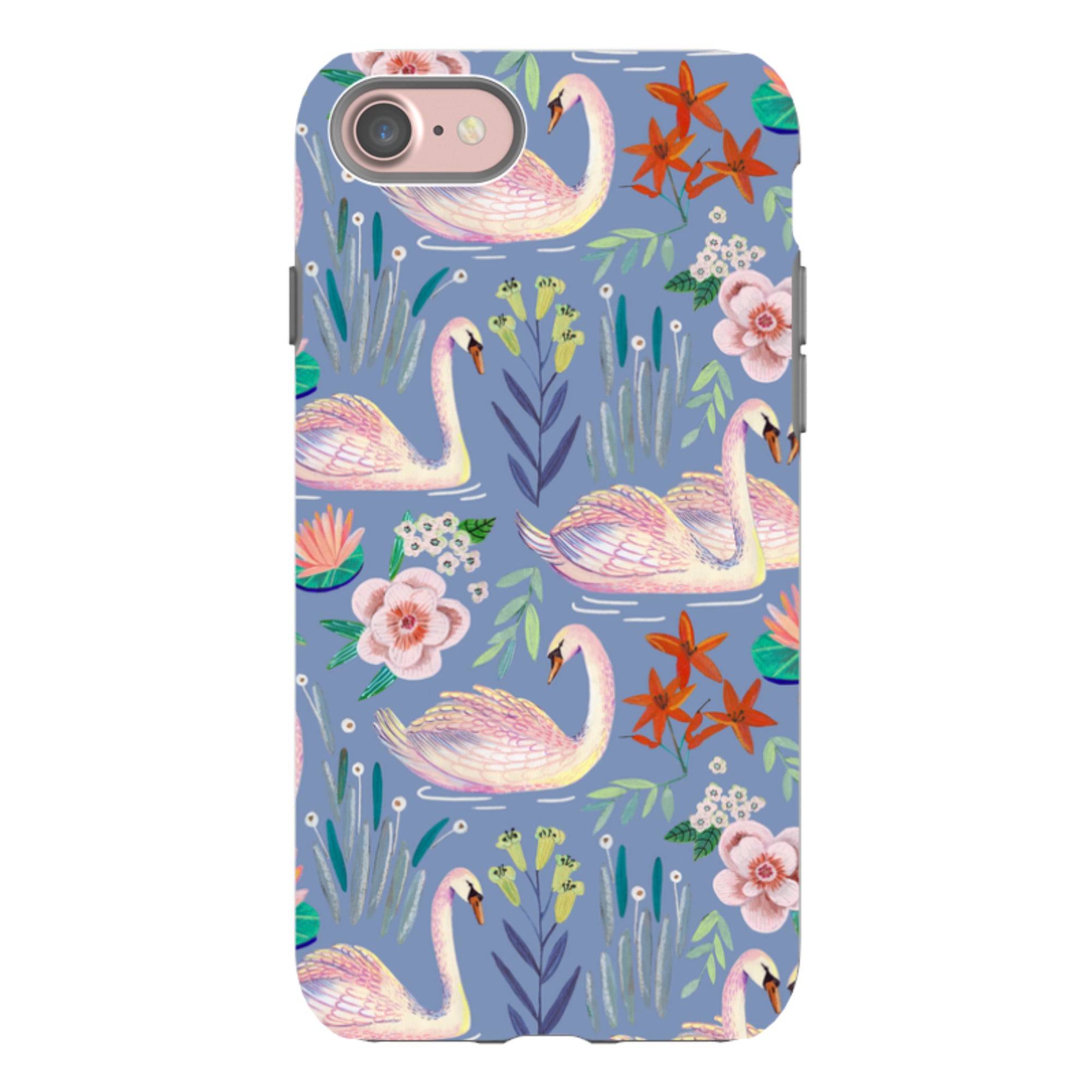 iPhone Tough Case - Swan Pattern By Caroline Bonne Muller