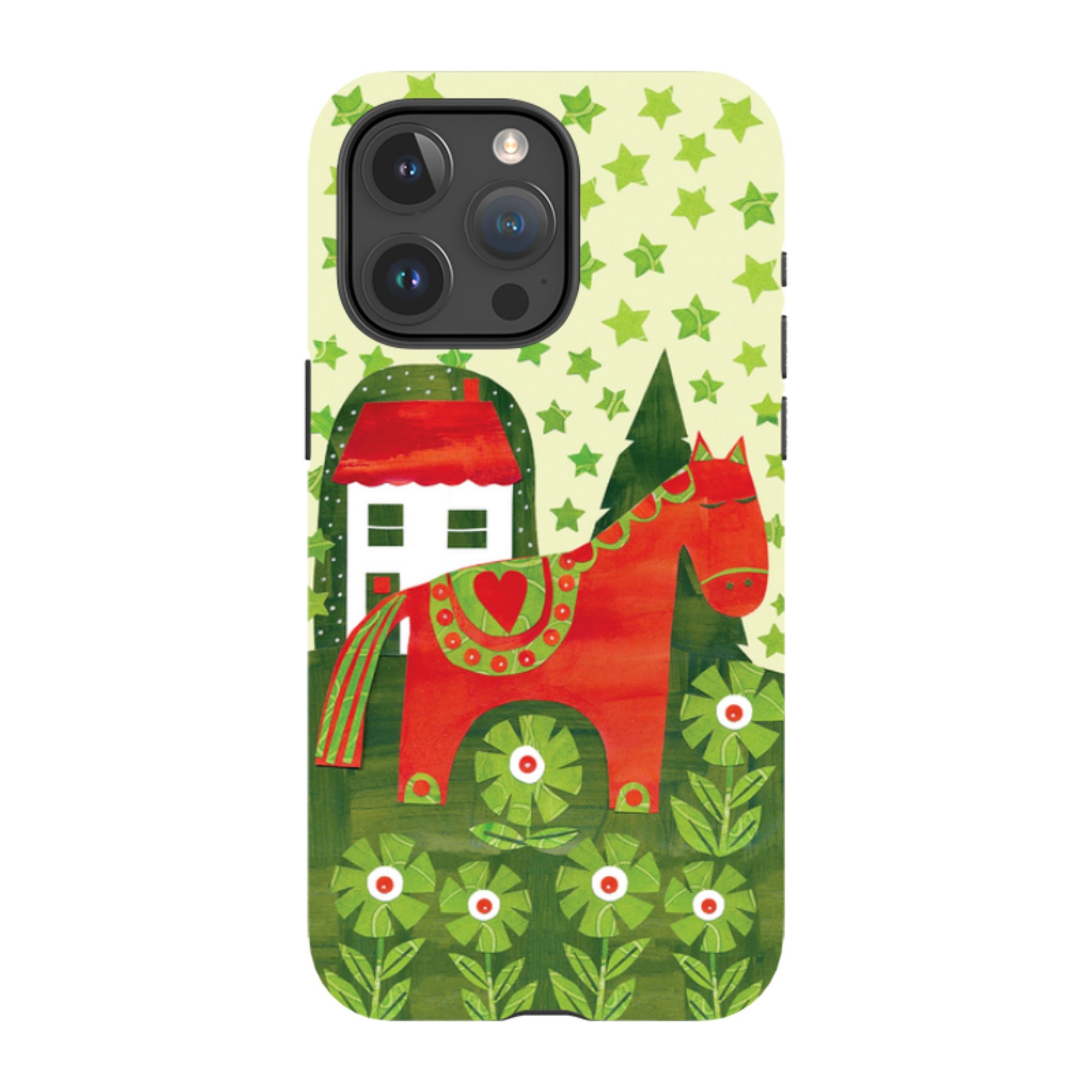 iPhone Tough Case - Red Dala Horse By Tracey English
