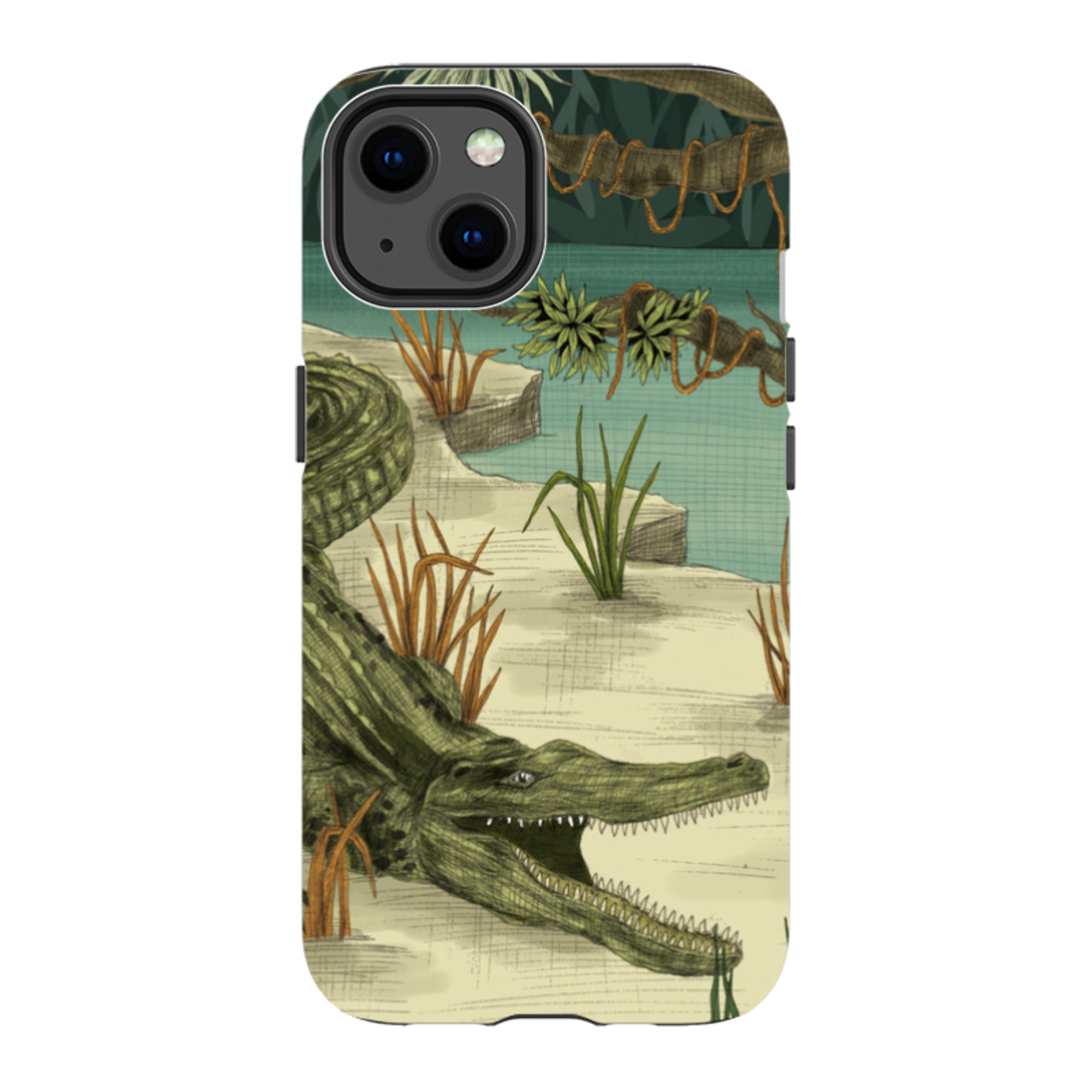 iPhone Tough Case - Crocodile By Jade Mosinski