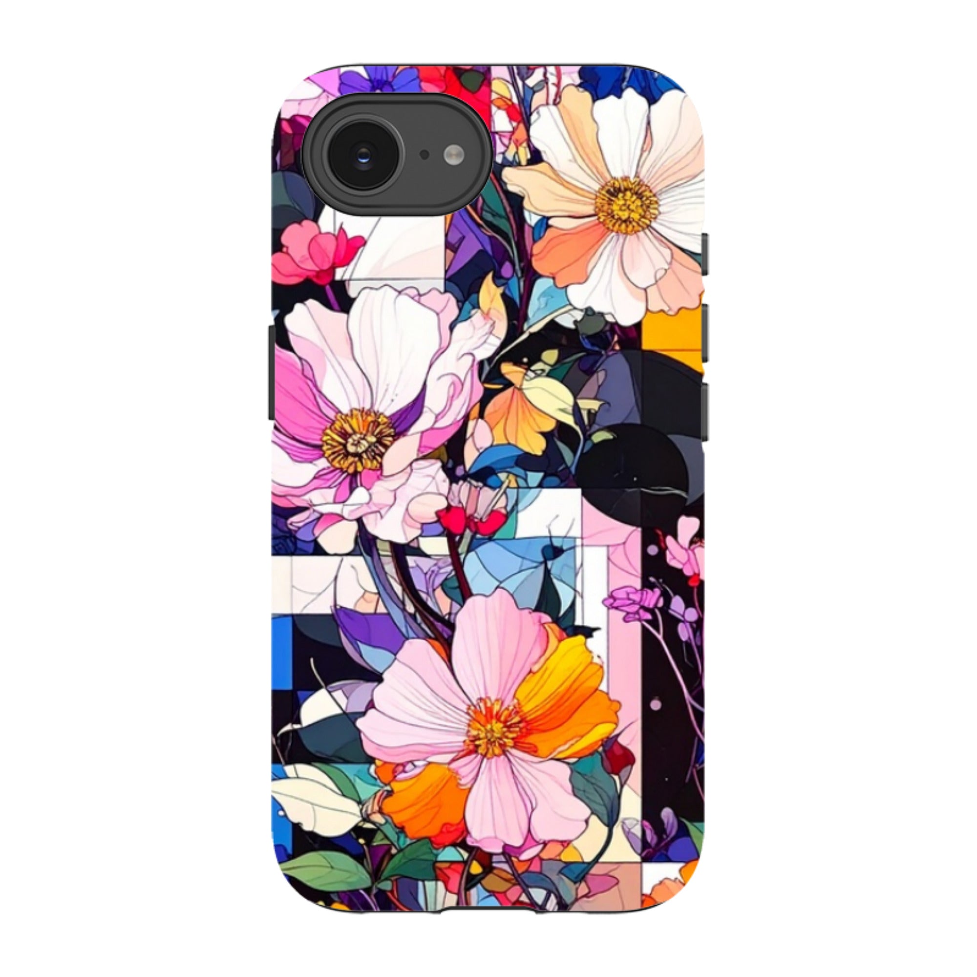 iPhone Tough Case - Block Floral