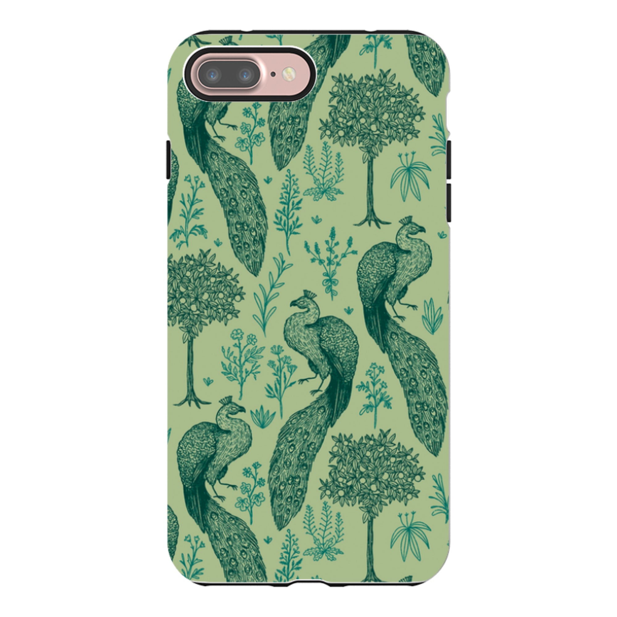 iPhone Tough Case - Peacock Pattern By Anna Stead