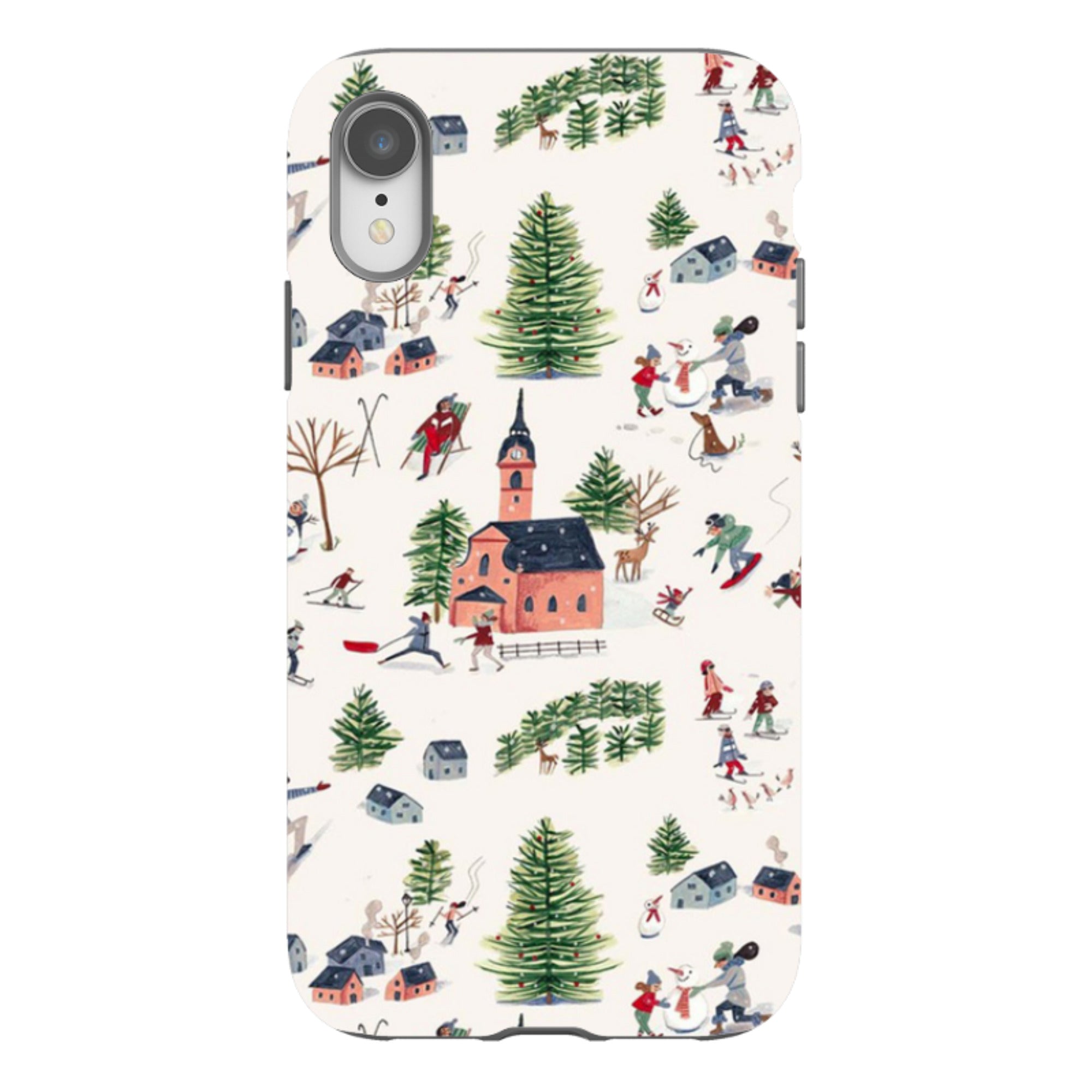 iPhone Tough Case - Skiing By Caroline Bonne Muller