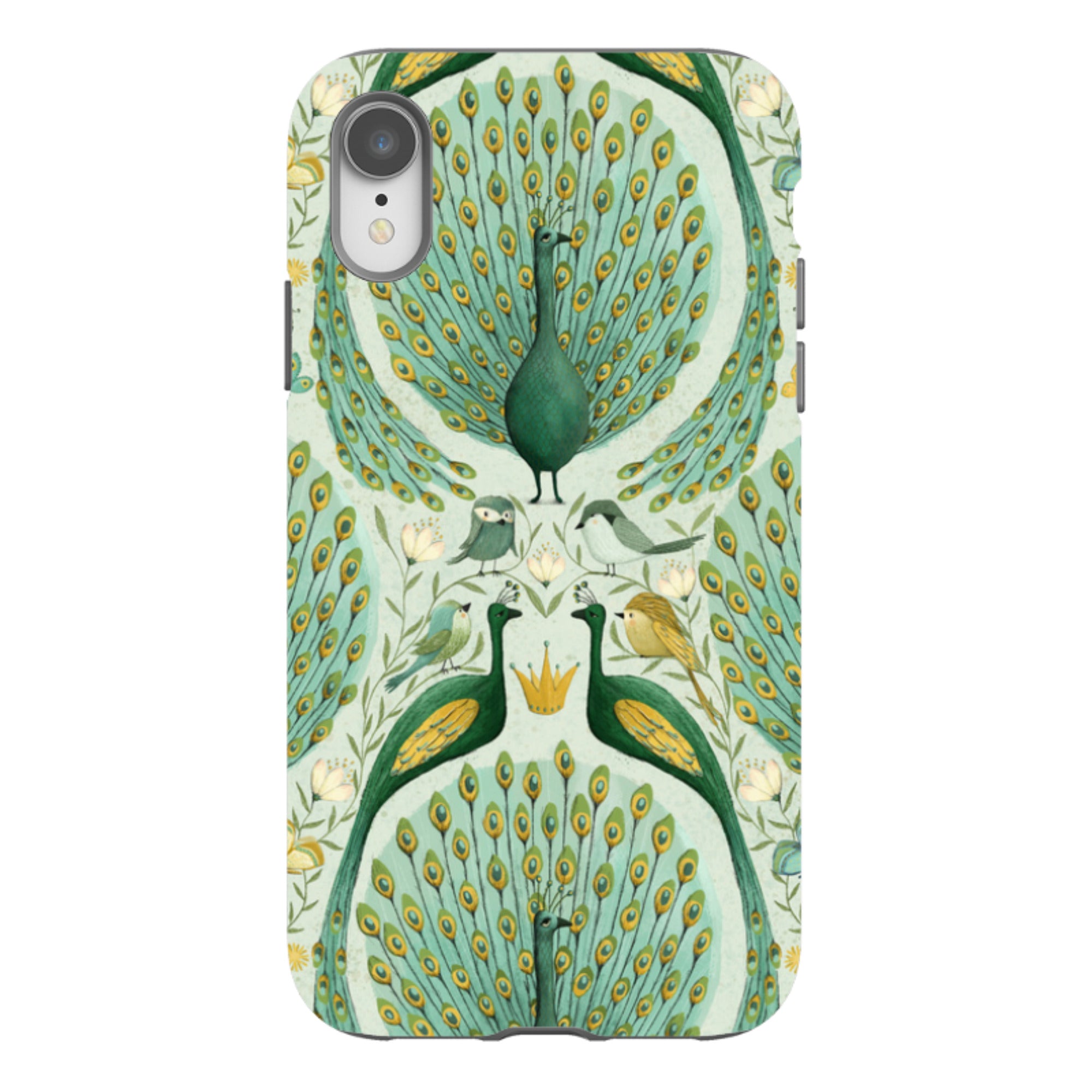 iPhone Tough Case - Peacock Pattern By Maja Lindberg