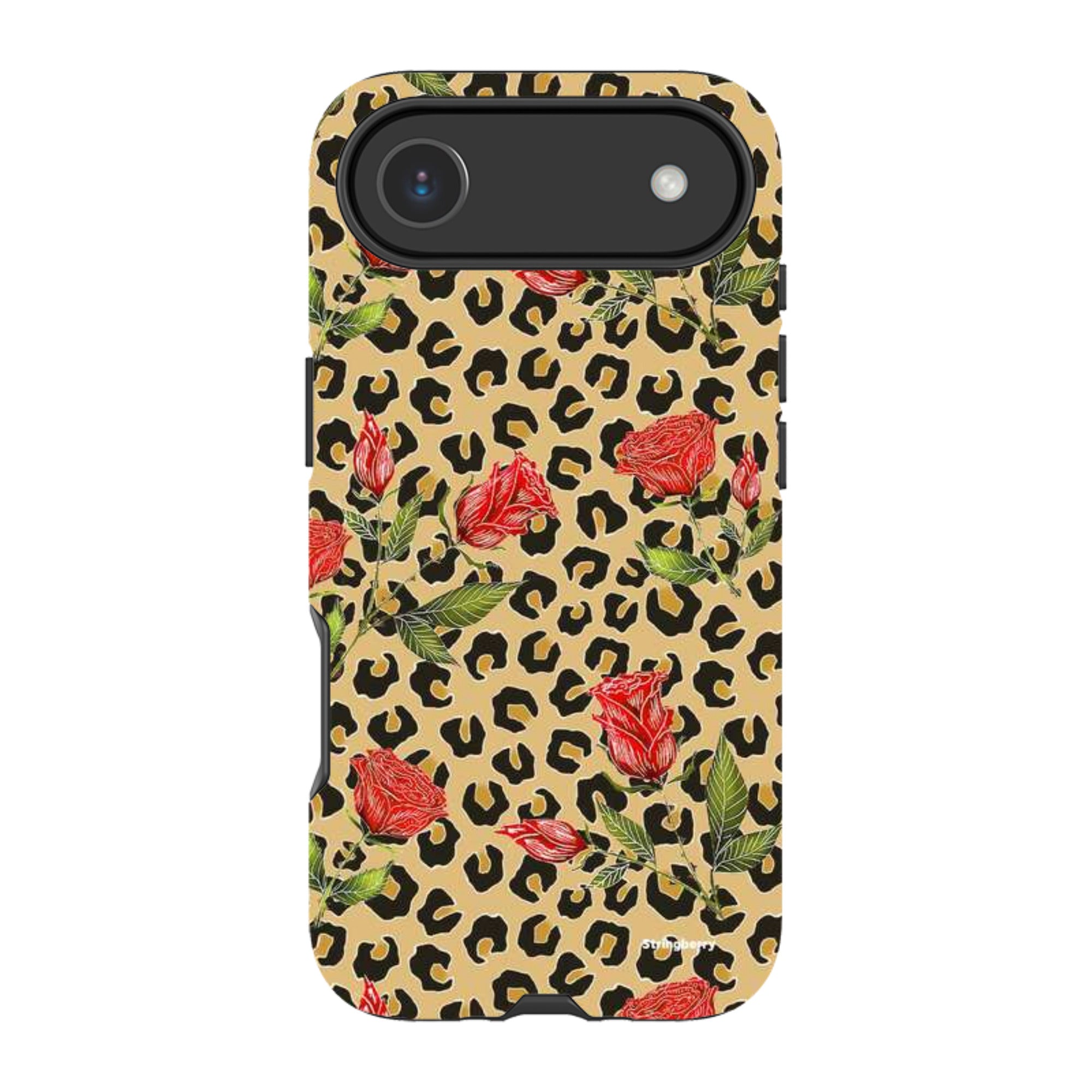 iPhone MagSafe Tough Case - Leopard Print Rose Pattern By Catherine Rowe
