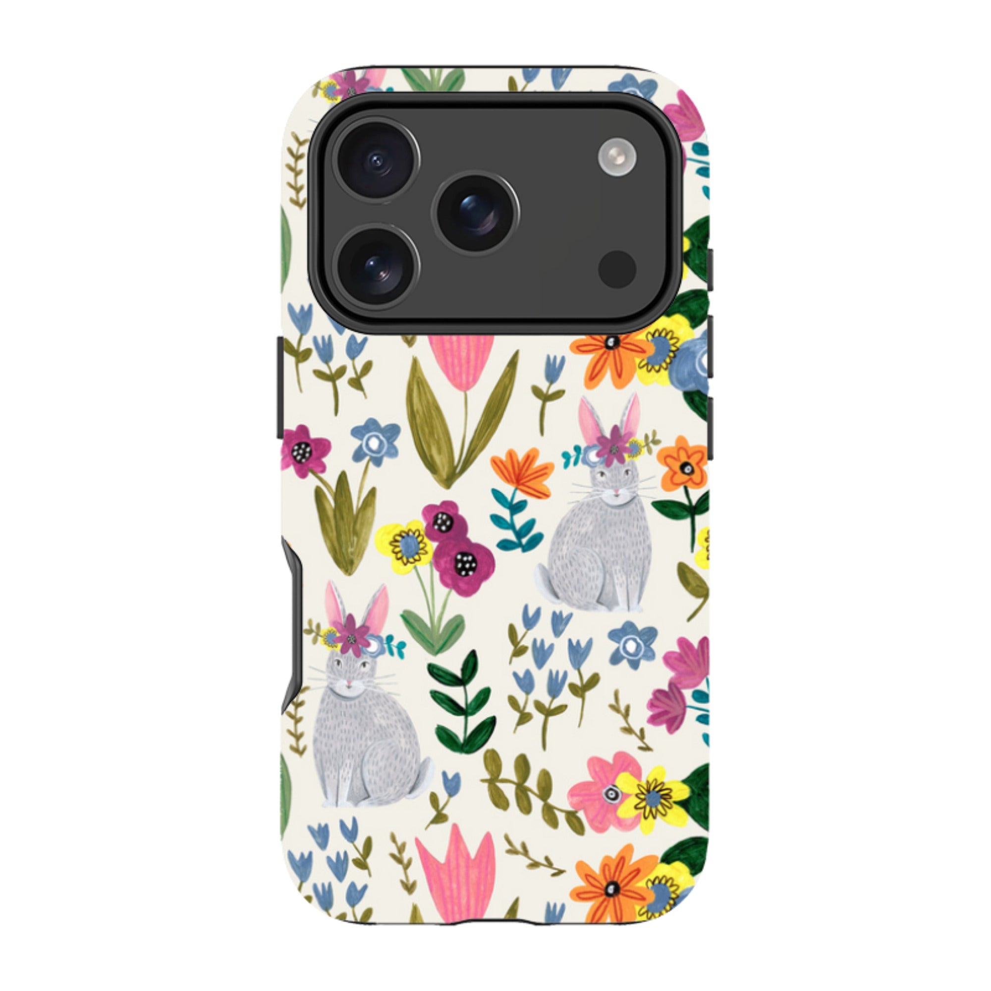 iPhone Tough Case - Rabbit Floral By Caroline Bonne Muller