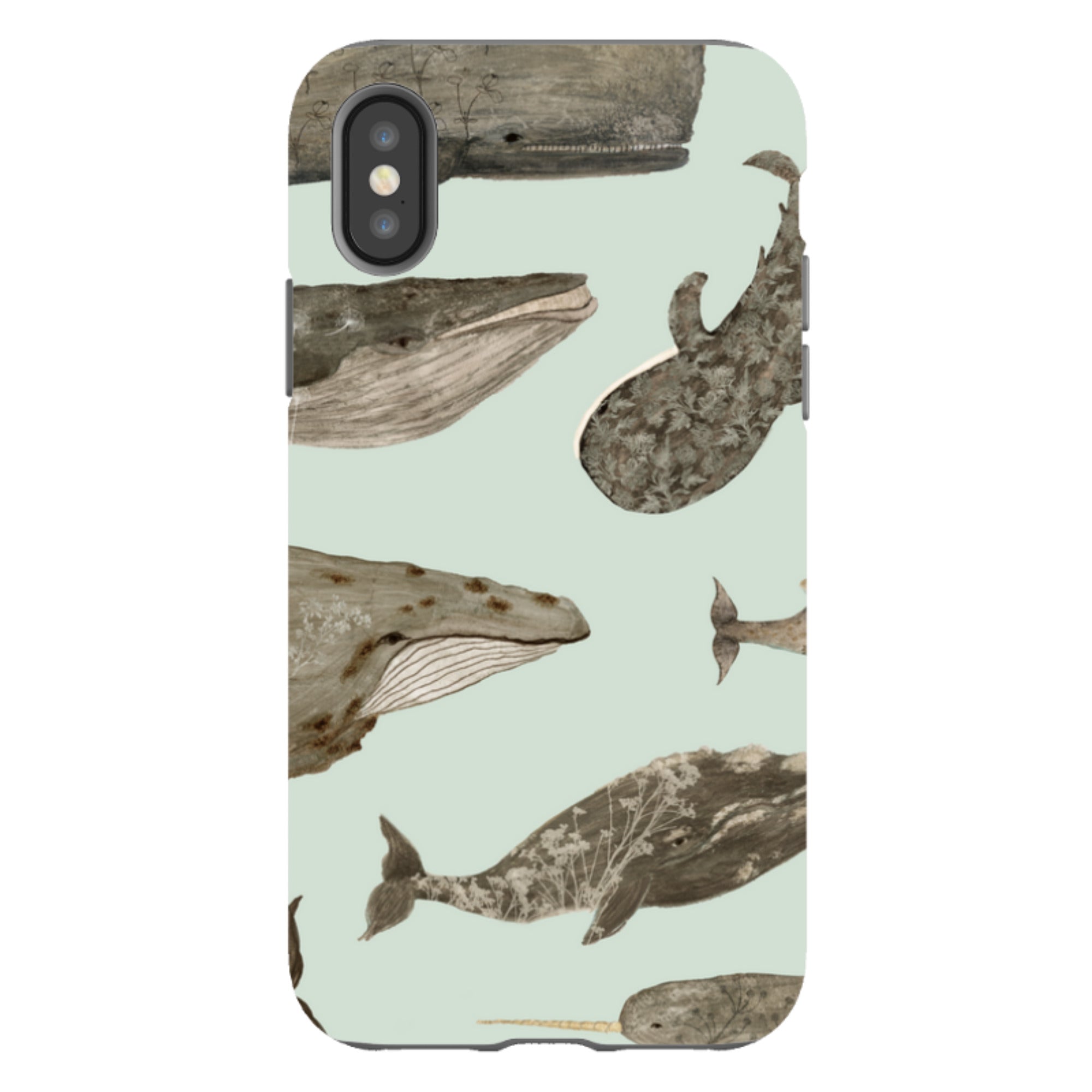 iPhone Tough Case - Wild Flower Whales By Katherine Quinn