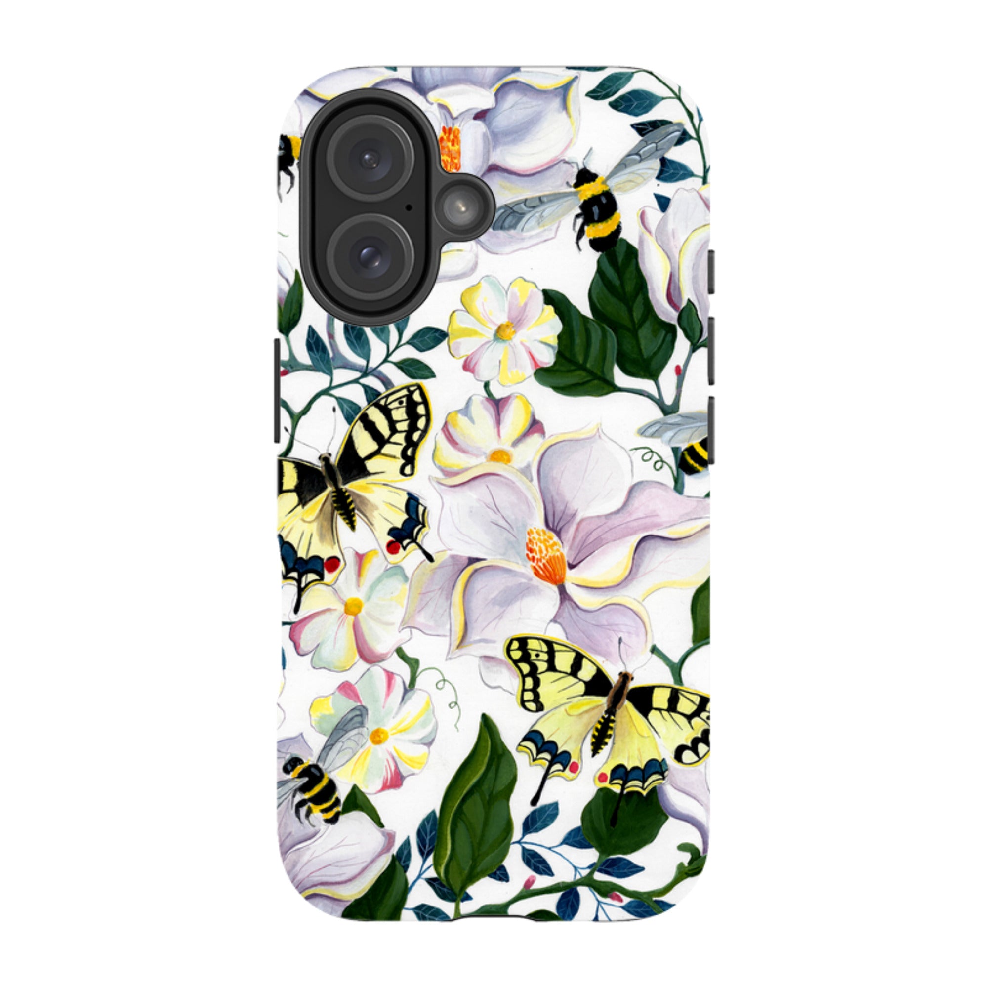 iPhone MagSafe Tough Case - Bees and Magnolia By Bex Parkin