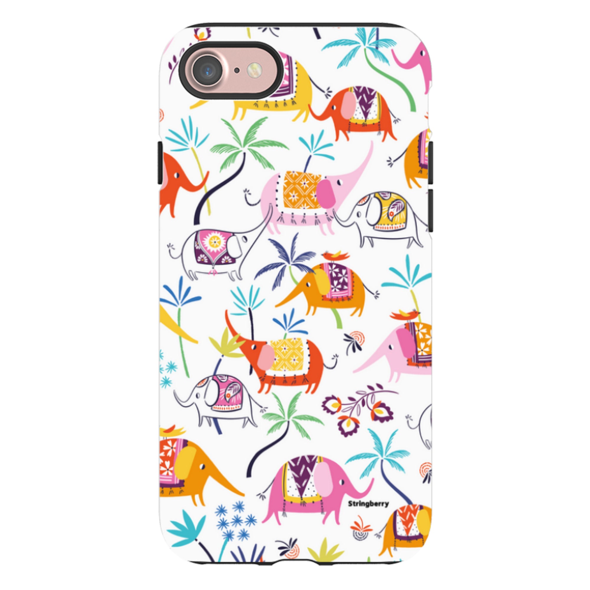 iPhone Tough Case - Elephants And Trees By Ali Brookes
