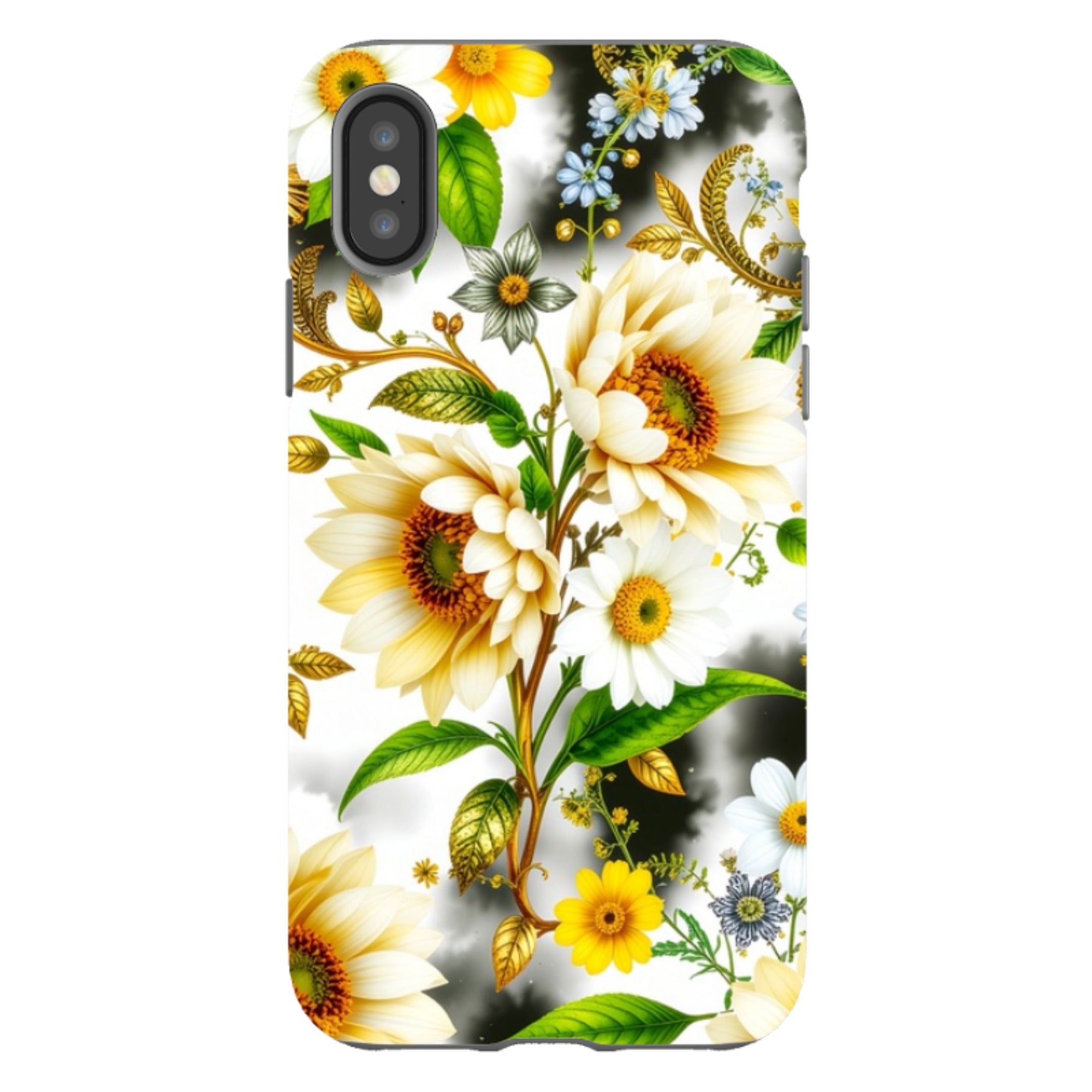 iPhone Case - Gold Flowers