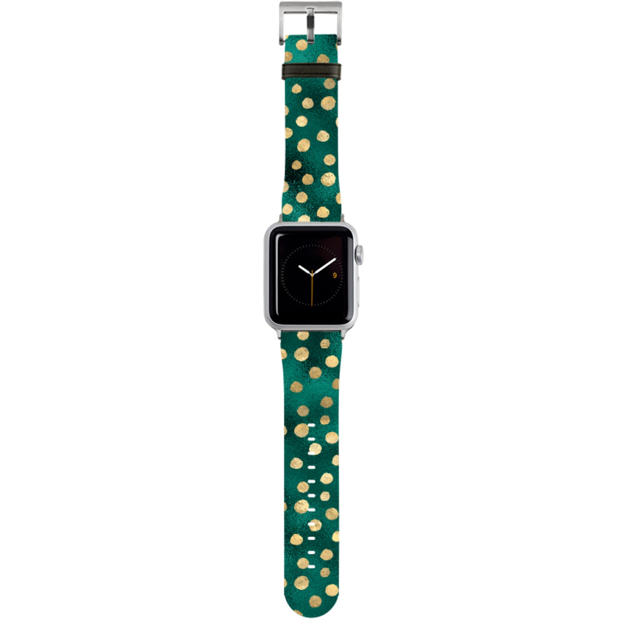 Forest and Gold Dots Apple Watch Strap