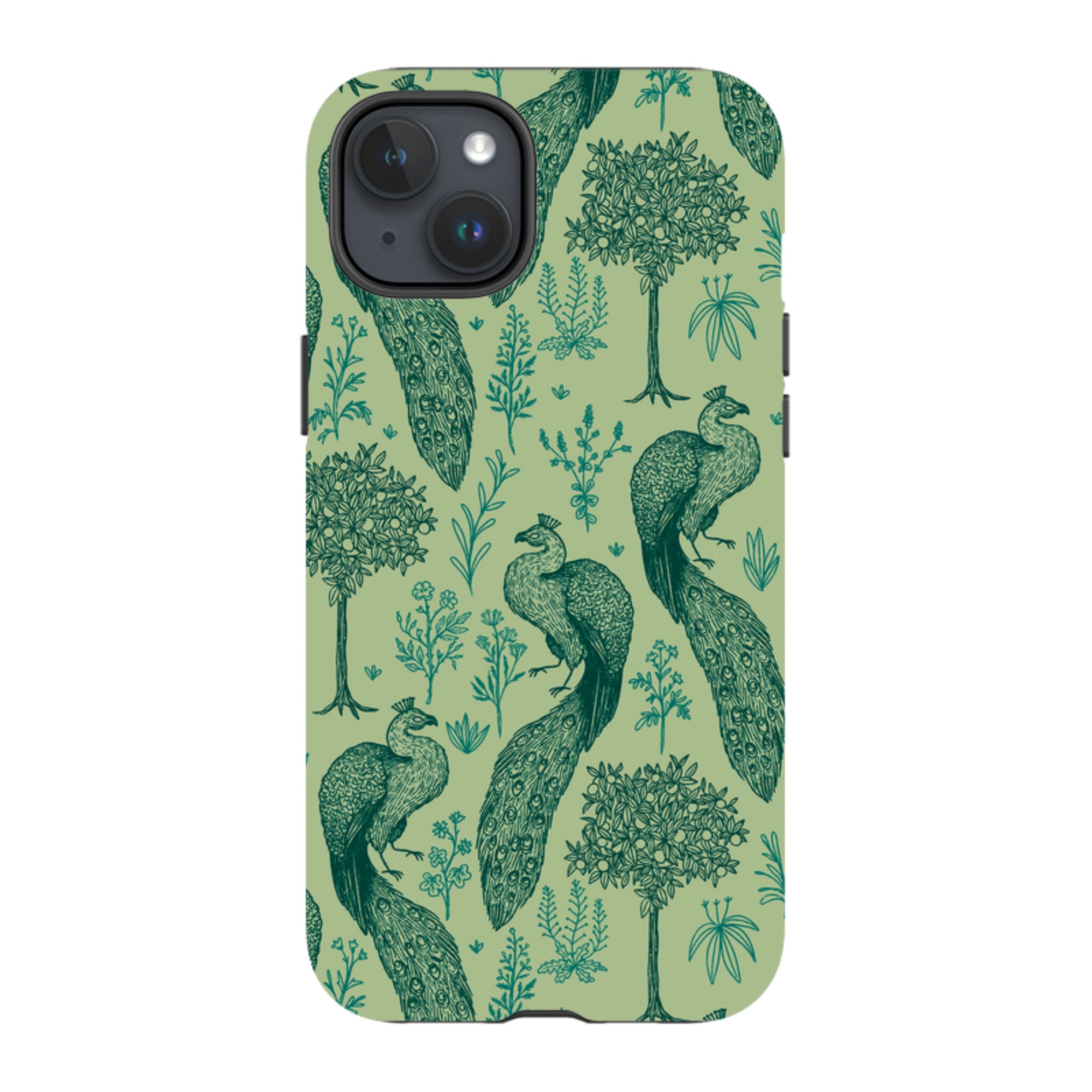 iPhone Tough Case - Peacock Pattern By Anna Stead