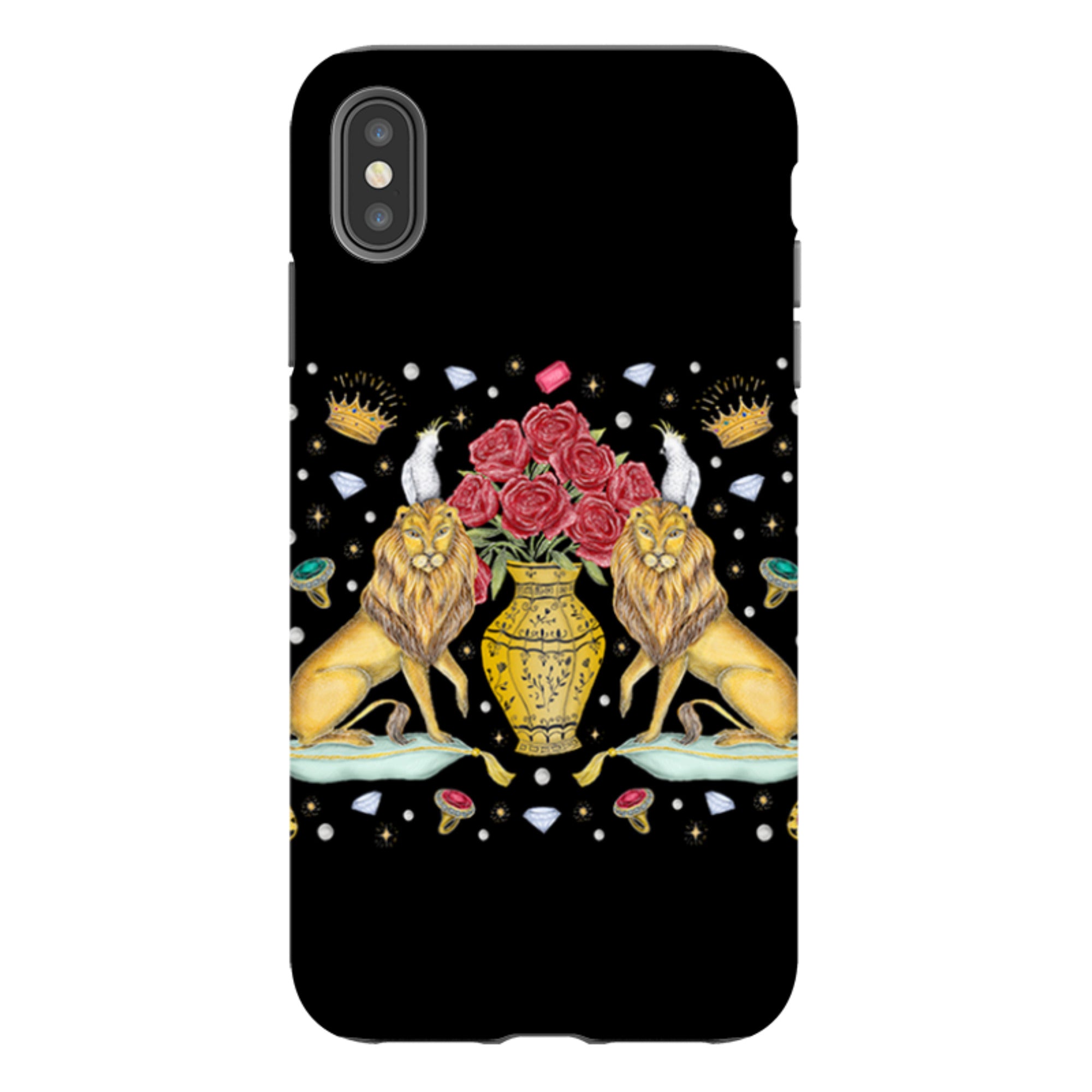iPhone Tough Case - Lion And Vase By Catherine Rowe