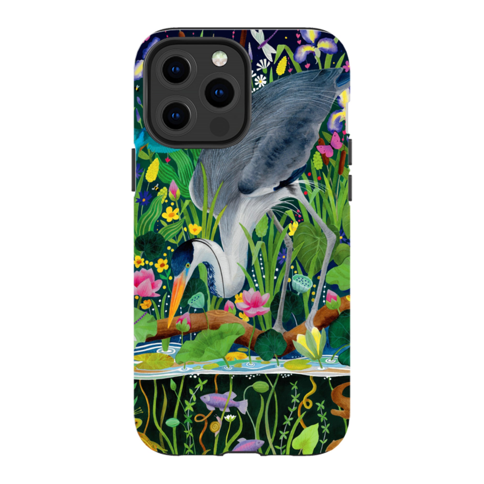 iPhone Tough Case - Heron Fishing By Bex Parkin