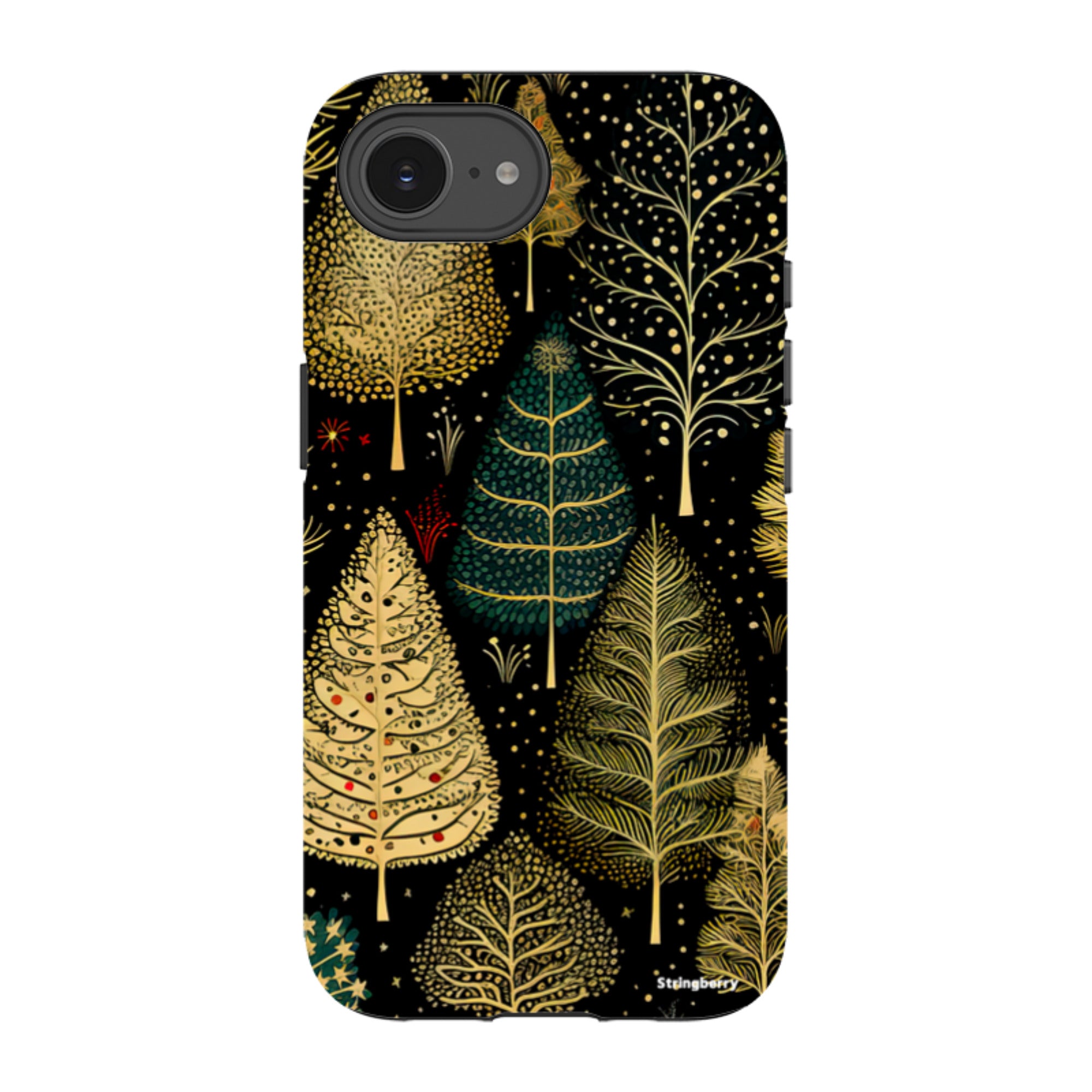 iPhone Tough Case - Golden Xmas Trees