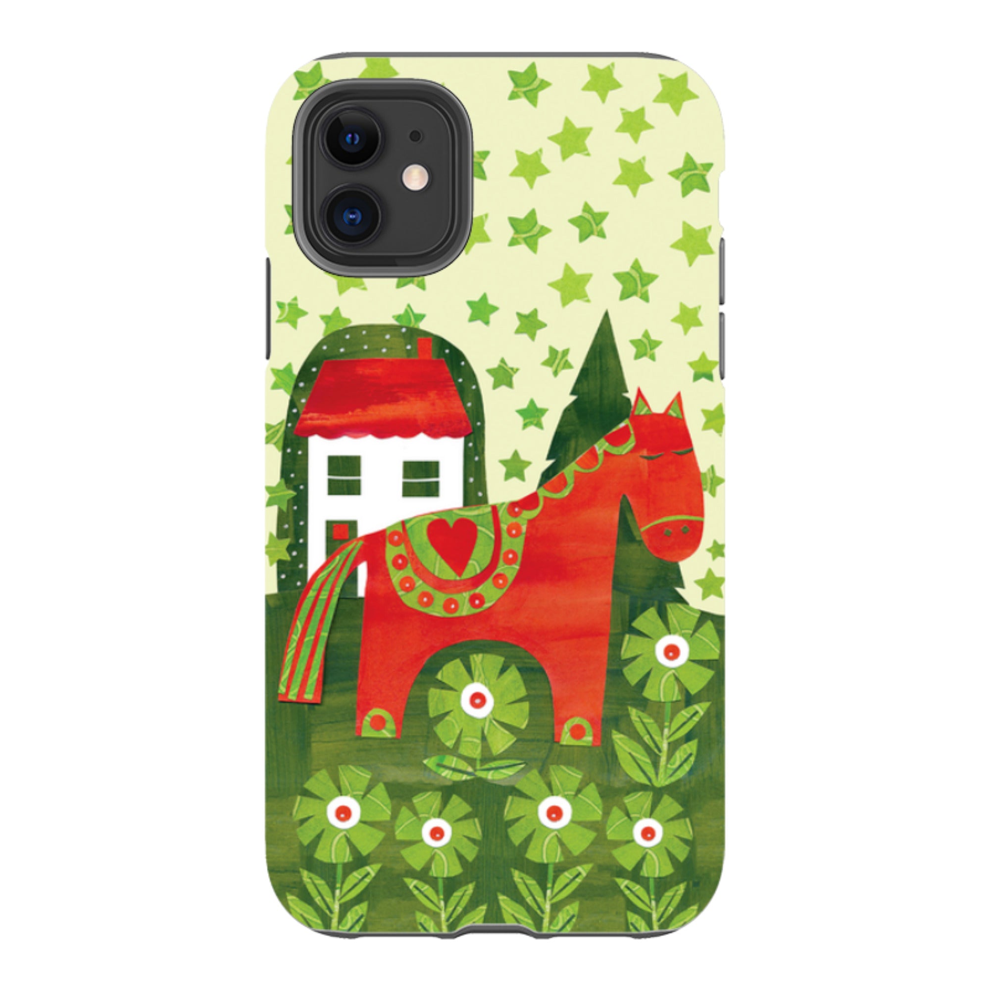 iPhone Tough Case - Red Dala Horse By Tracey English
