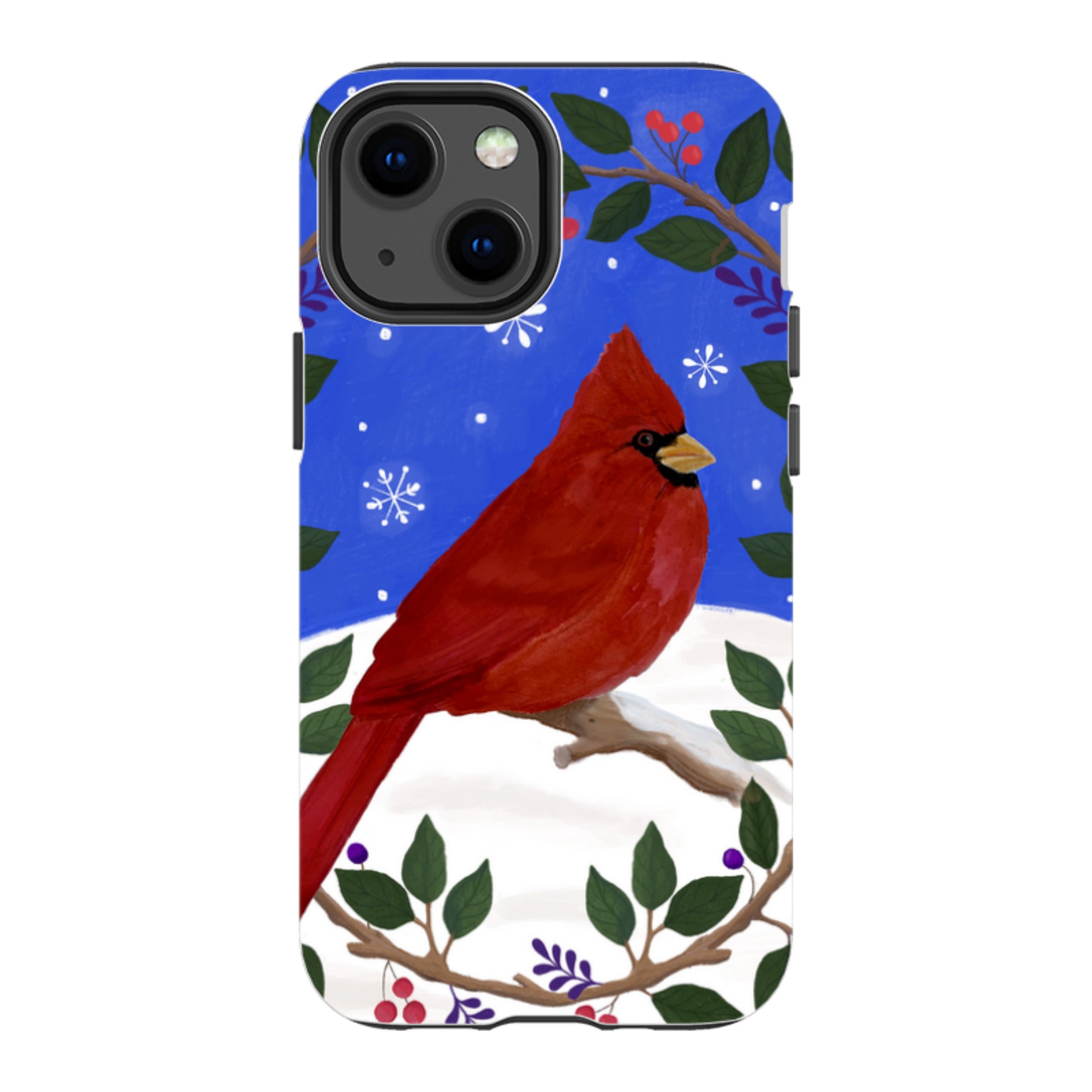 iPhone Tough Case - Cardinal Wreath By Bex Parkin