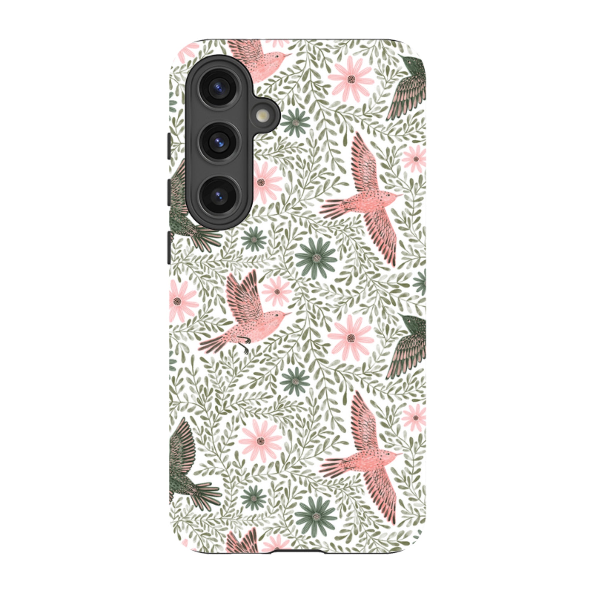 Samsung Tough Case - Bird Pattern Green By Lee Foster Wilson