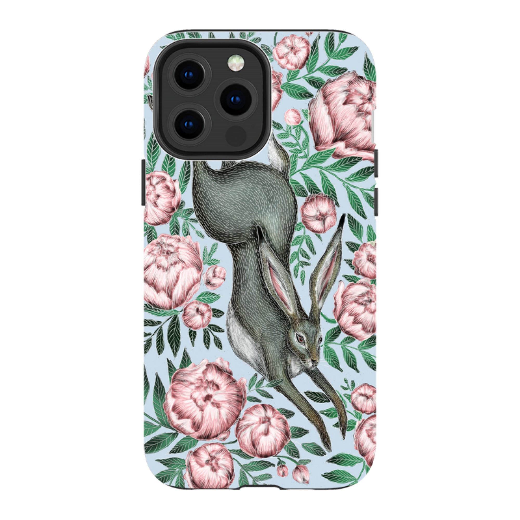 iPhone MagSafe Tough Case - Hare and Peonies By Catherine Rowe