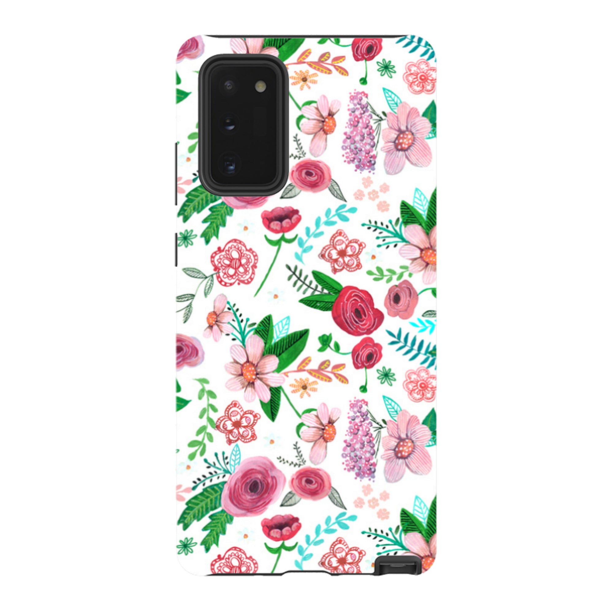 Samsung Tough Case - White Floral By Caroline Bonne Muller