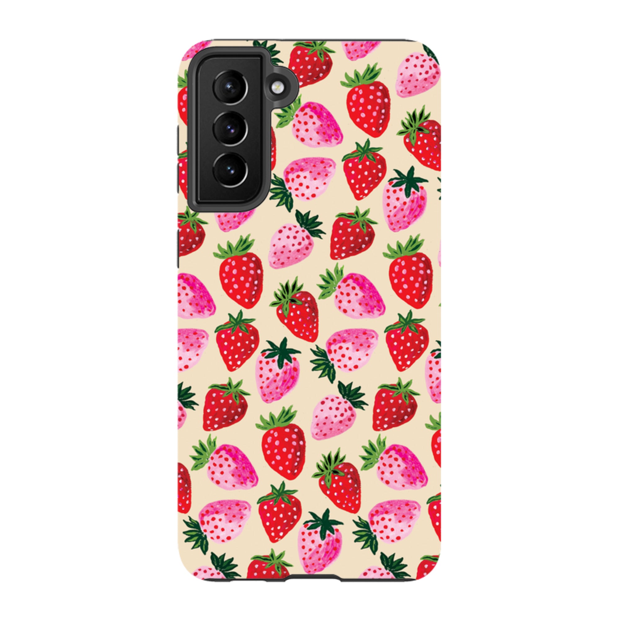 Samsung Tough  Case - Strawberry Scatter Cream By Emma Frances Grant