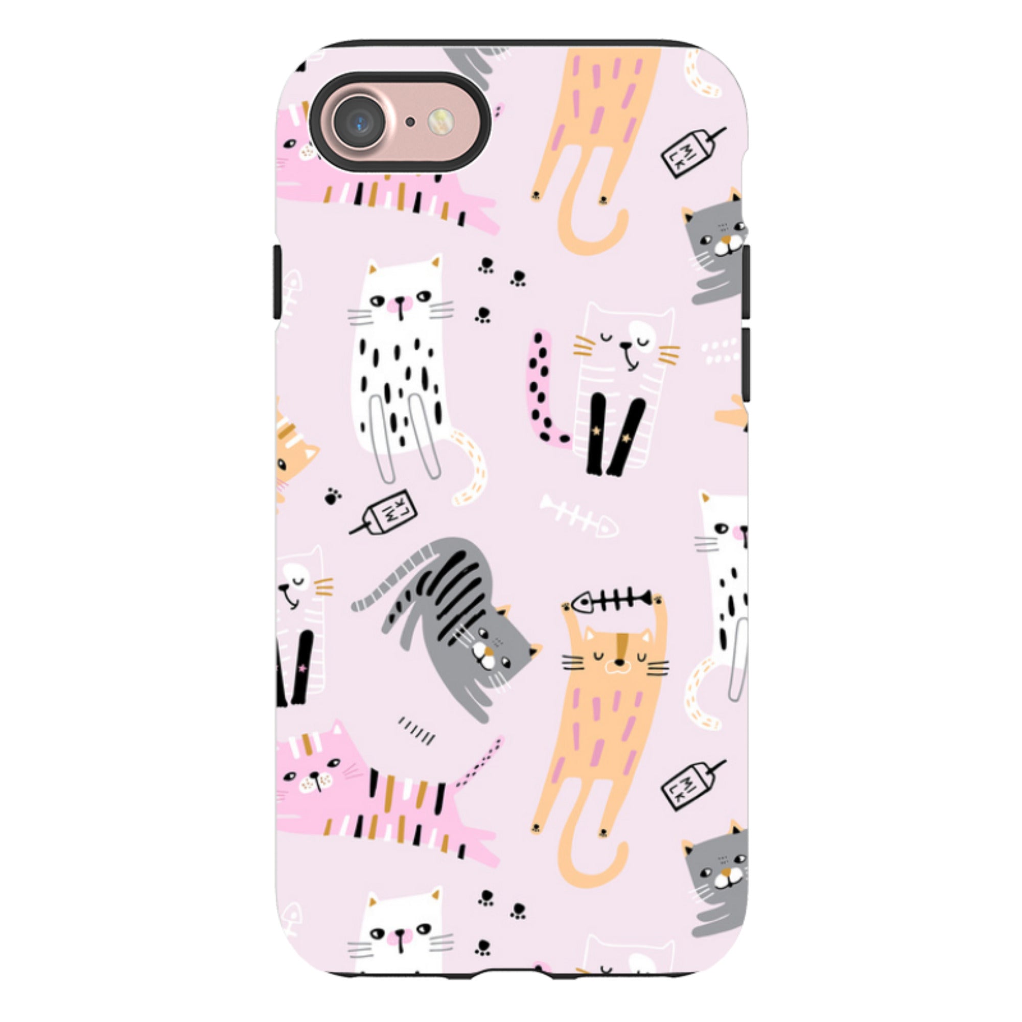 iPhone Tough Case - Cat And Bone Pink