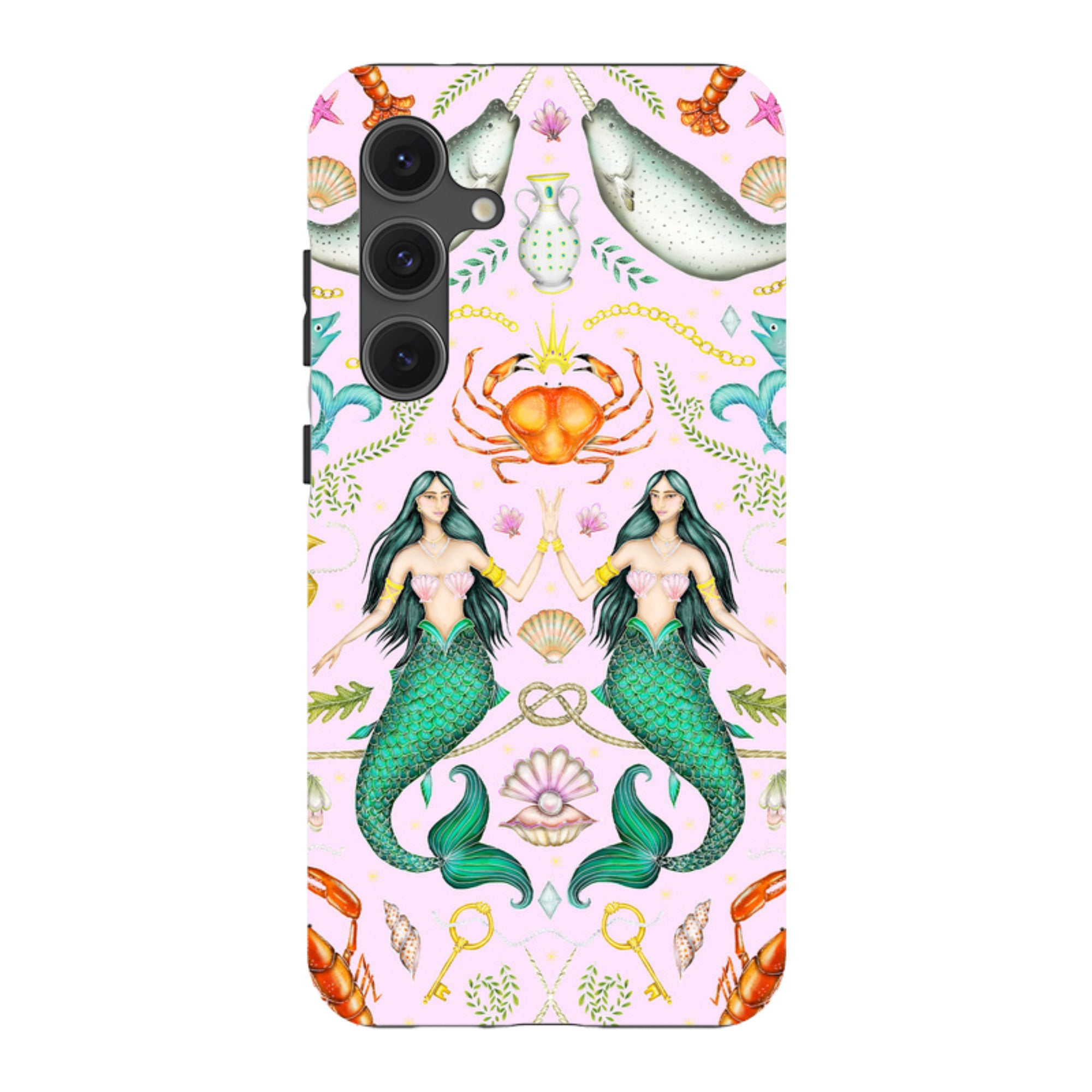 Samsung Tough Case - Tritons Treasure Pink By Catherine Rowe