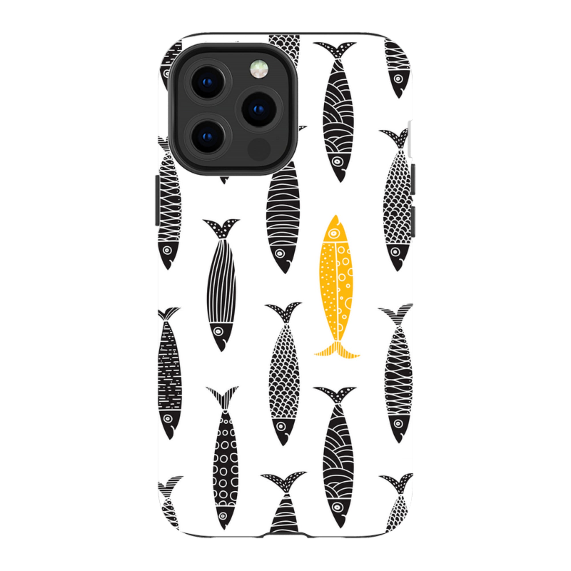 iPhone Case - Black and Gold Sardines