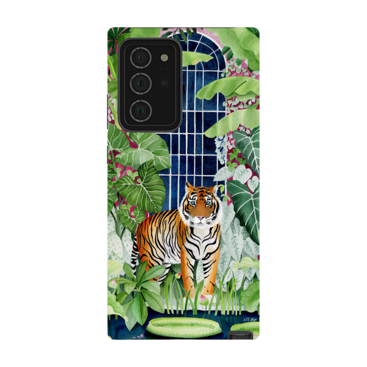 Samsung Tough Case - Green House Tiger By Bex Parkin