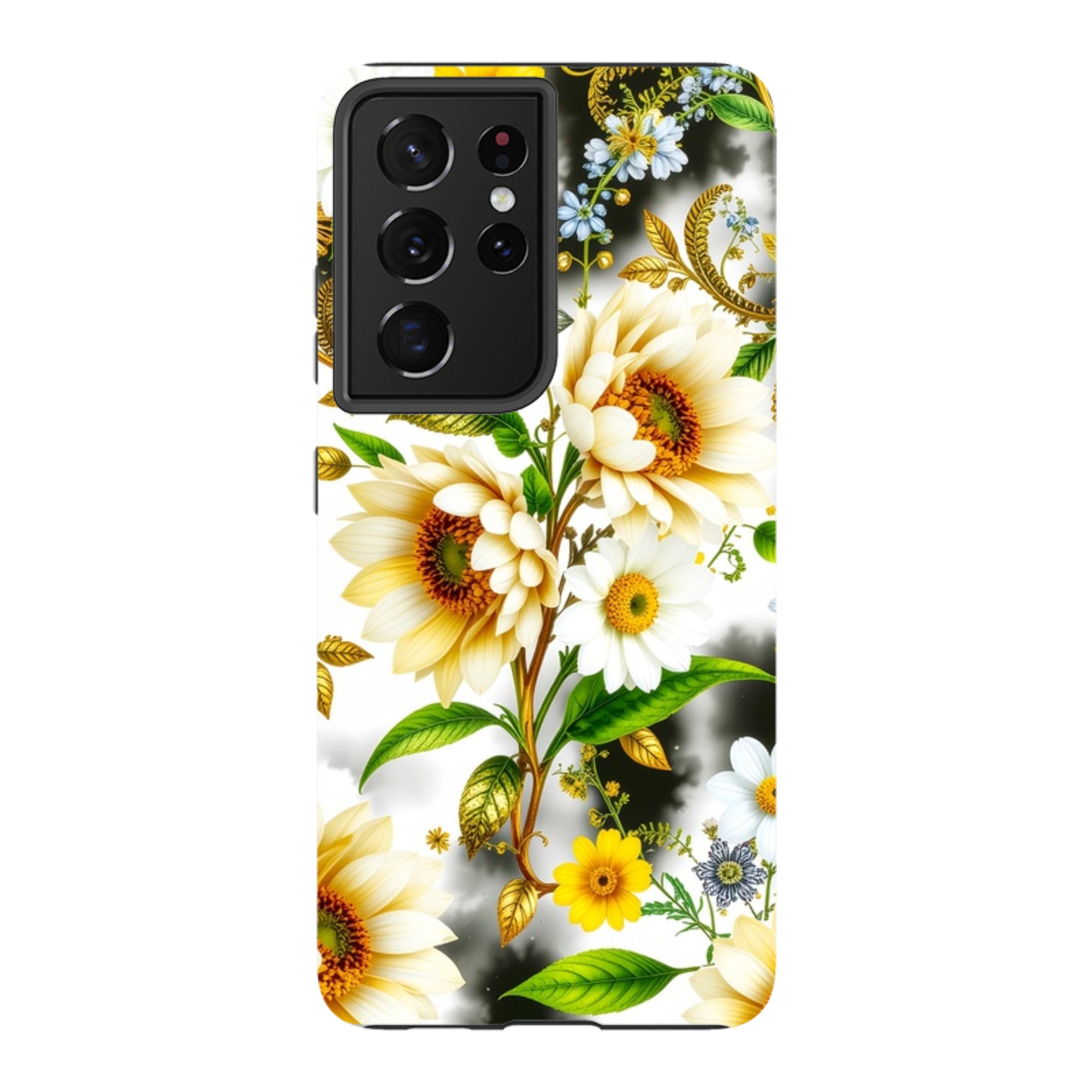 Samsung Tough  Case - Gold Flowers