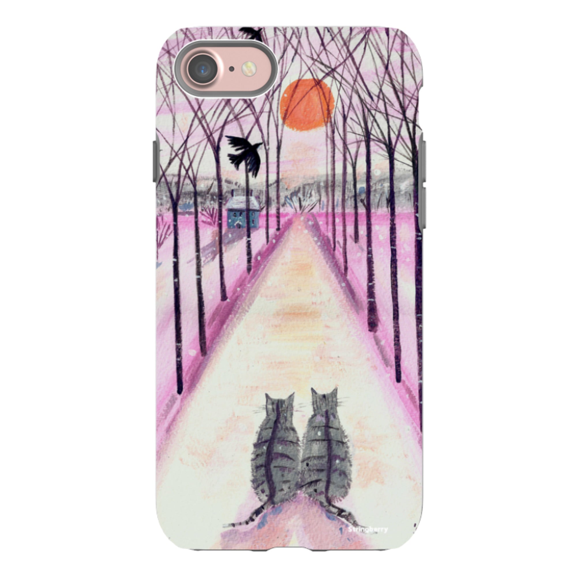 iPhone Tough Case - Winter Cats By Mary Stubberfield