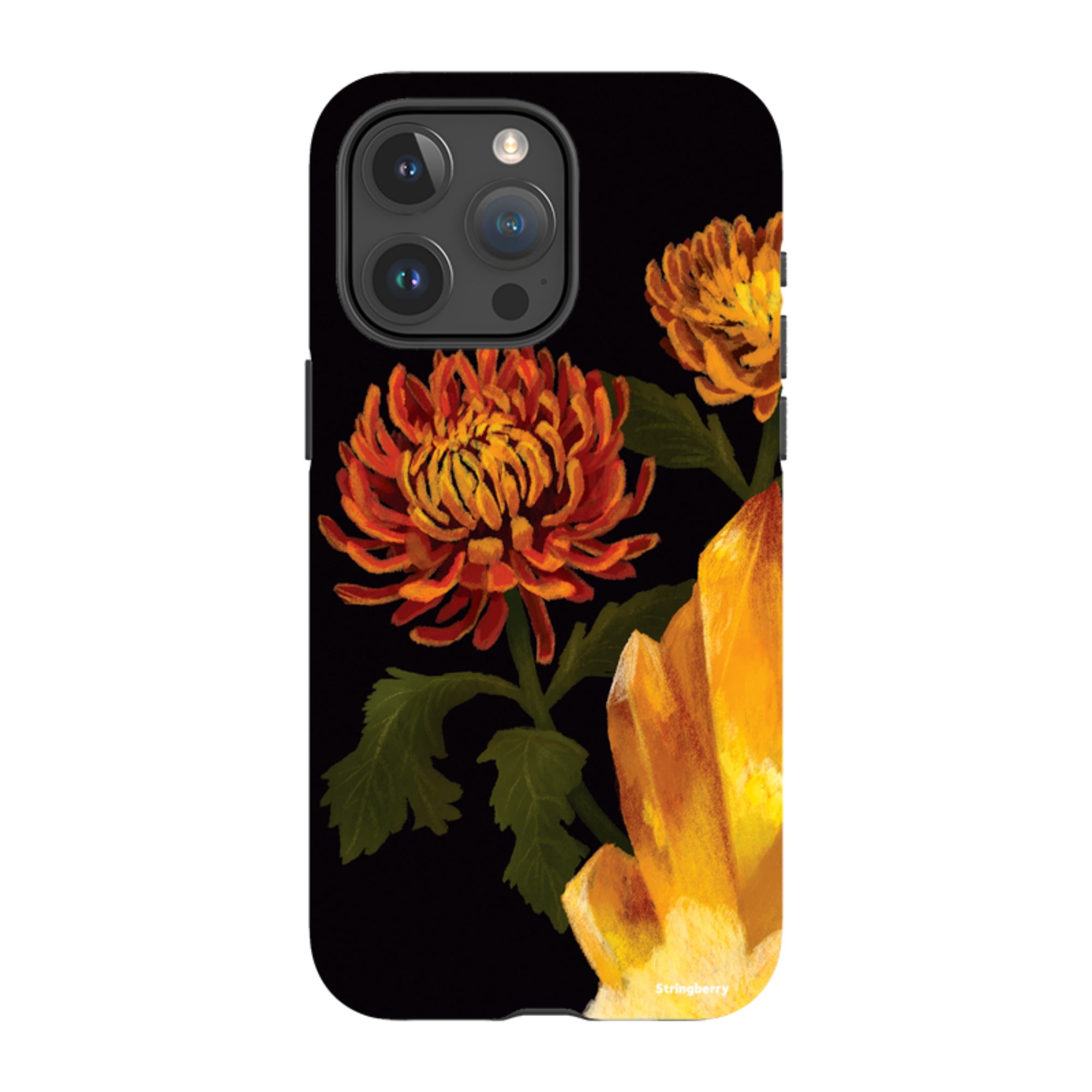 iPhone Tough Case - Chrysanthemum Citrine By Anna Stead