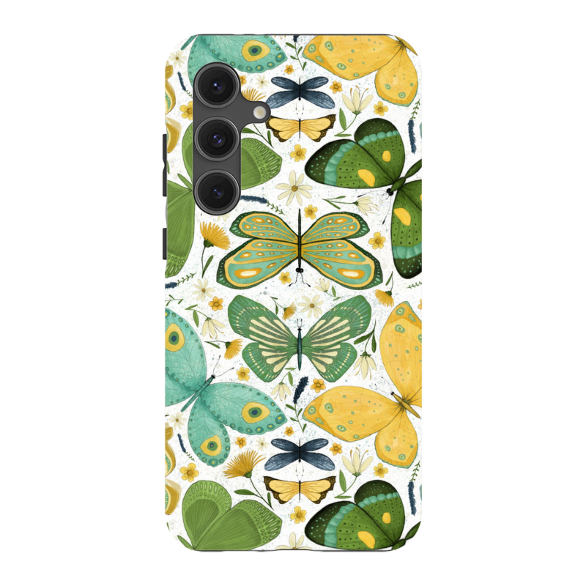 Samsung Tough Case - Green Butterflies By Maja Lindberg