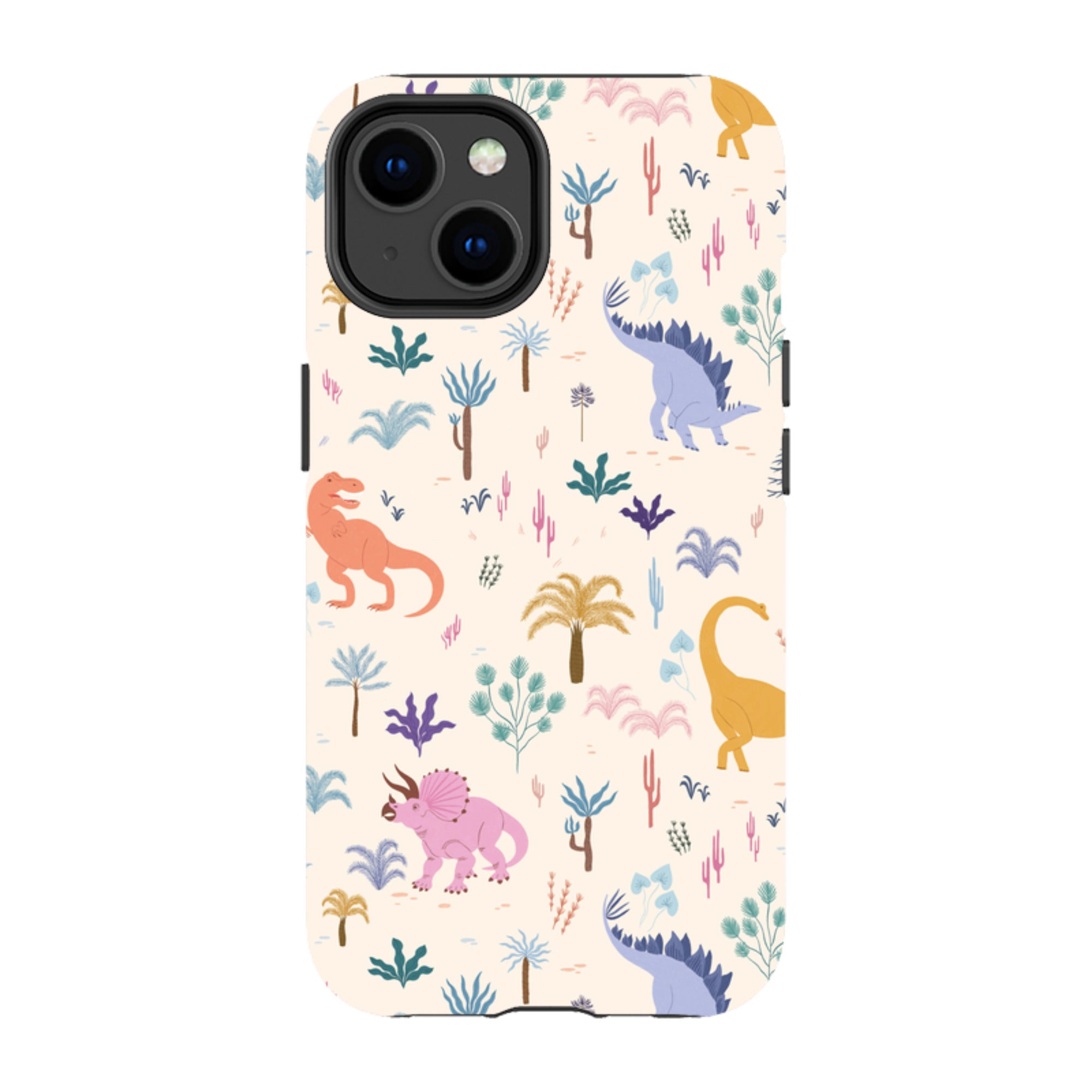 iPhone MagSafe Tough Case - Dinosaur Pattern Light By Meghann Rader